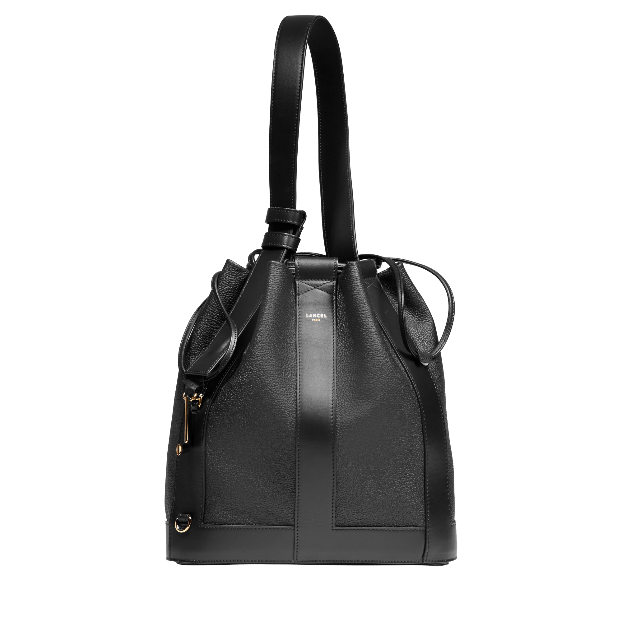 Sac seau m elles de lancel en cuir LANCEL Noir
