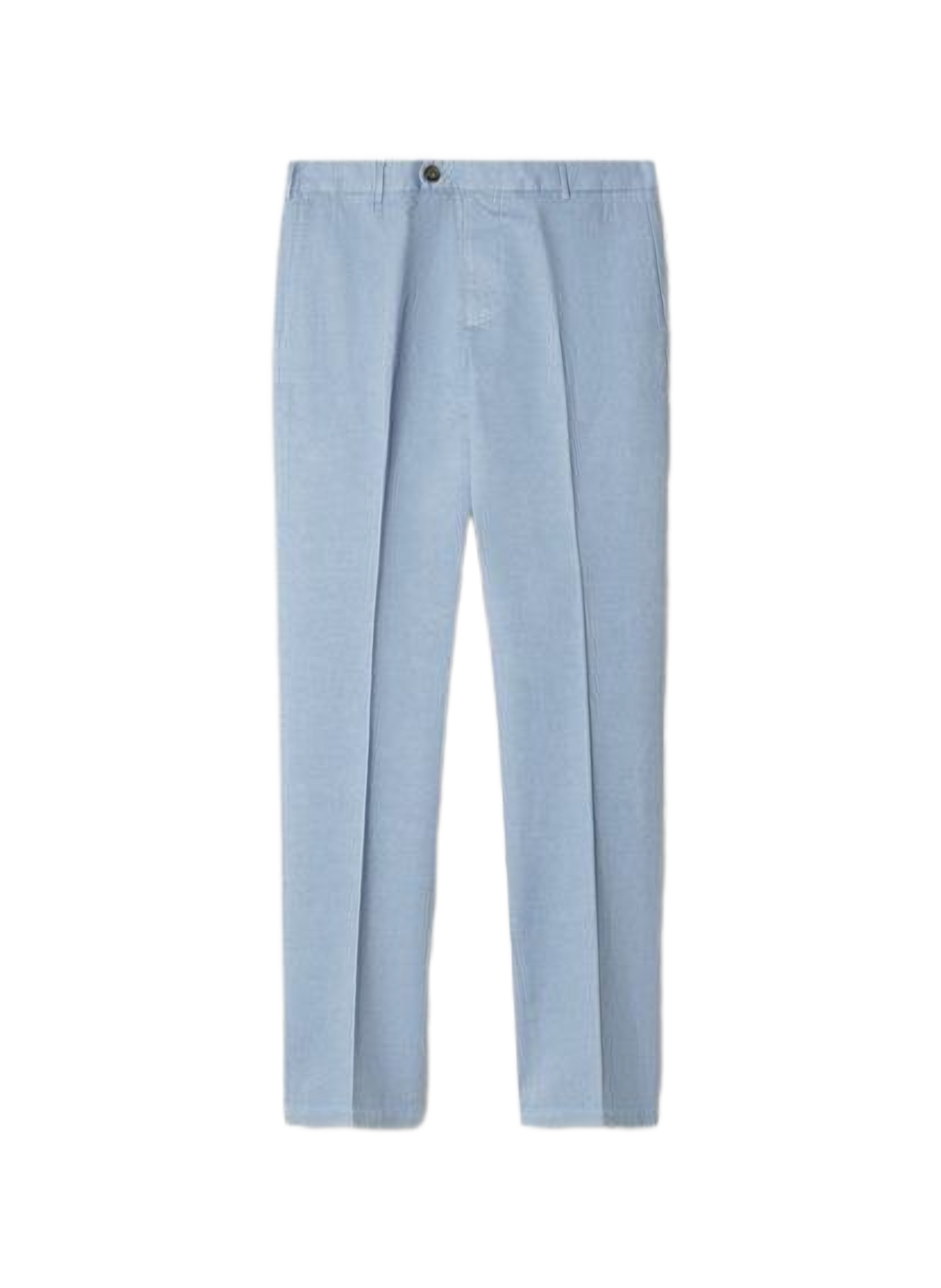 Pantalon droit en coton et lin FACONNABLE Bleu