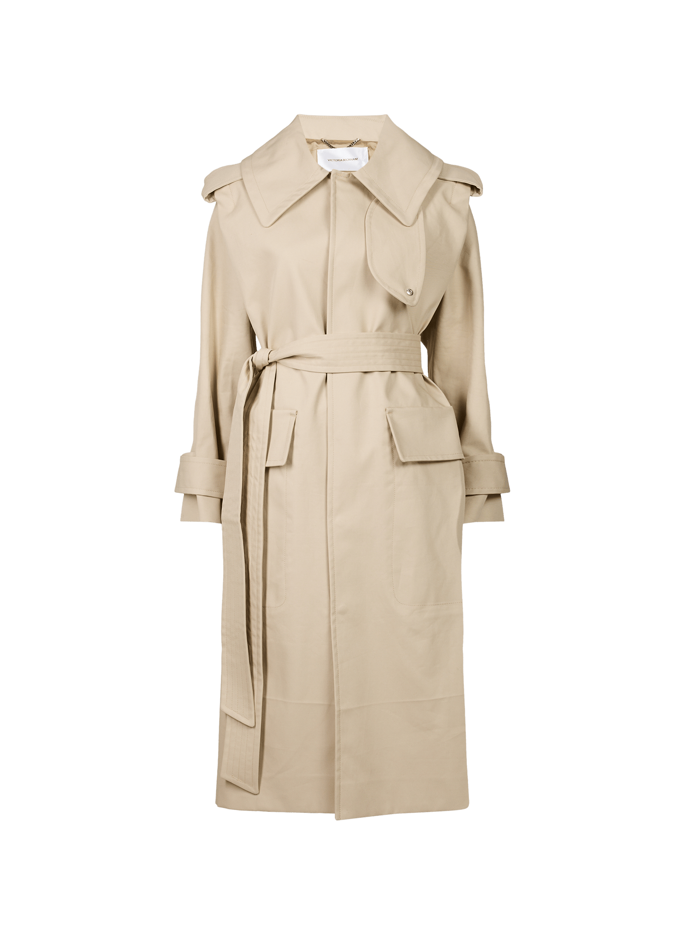 Trench Philippa in katoen. VICTORIA BECKHAM Beige