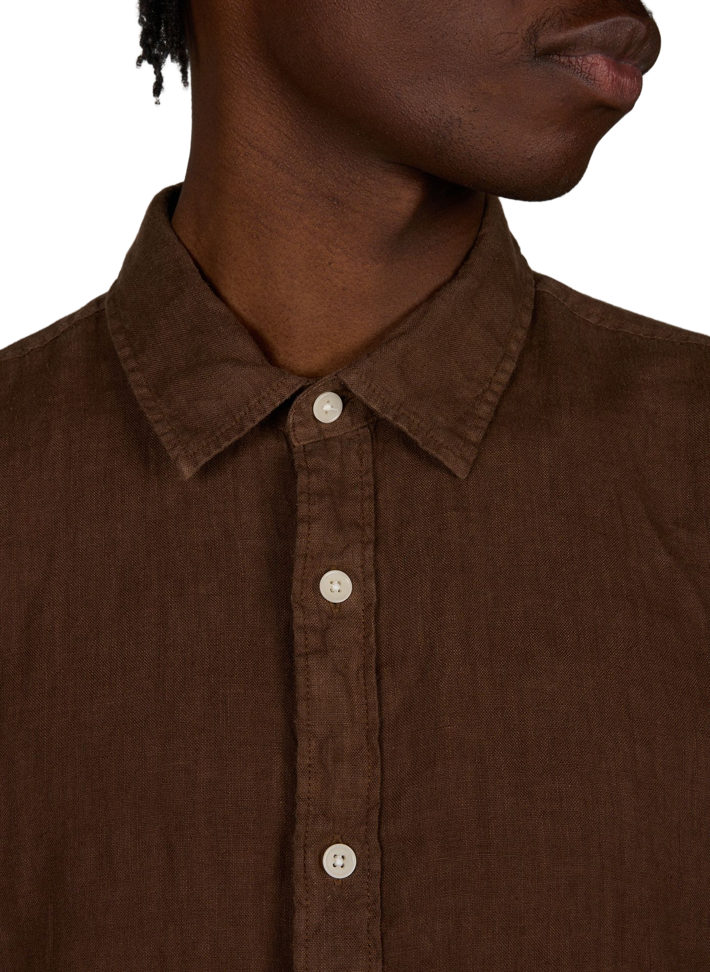 Lightweight linen shirt PIERRE CARDIN Brown