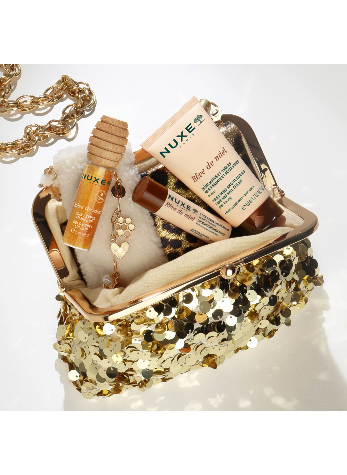 Lip Care Gold Honey Dream with case and charms NUXE No color