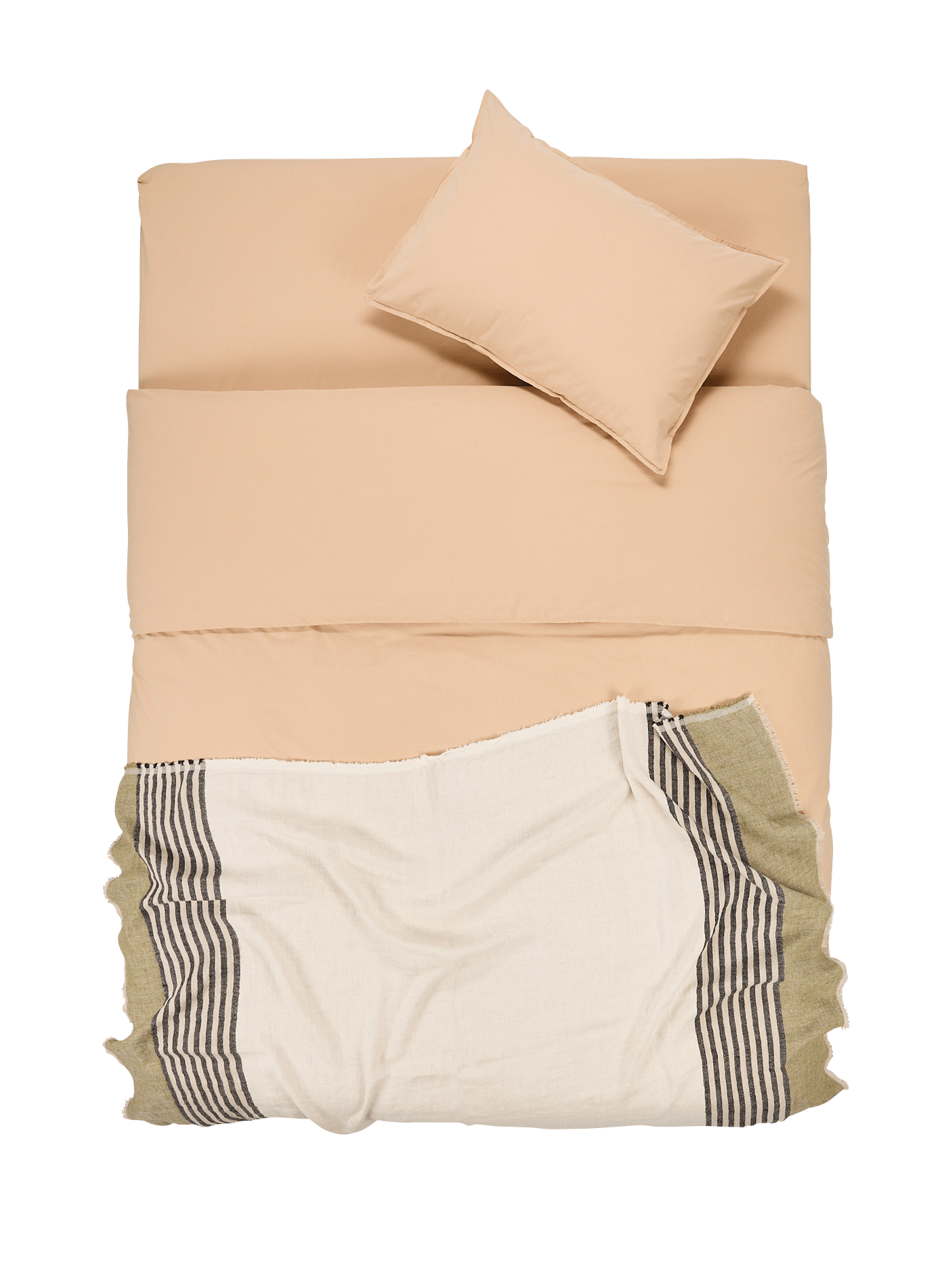 Linen plaid AU PRINTEMPS PARIS Khaki