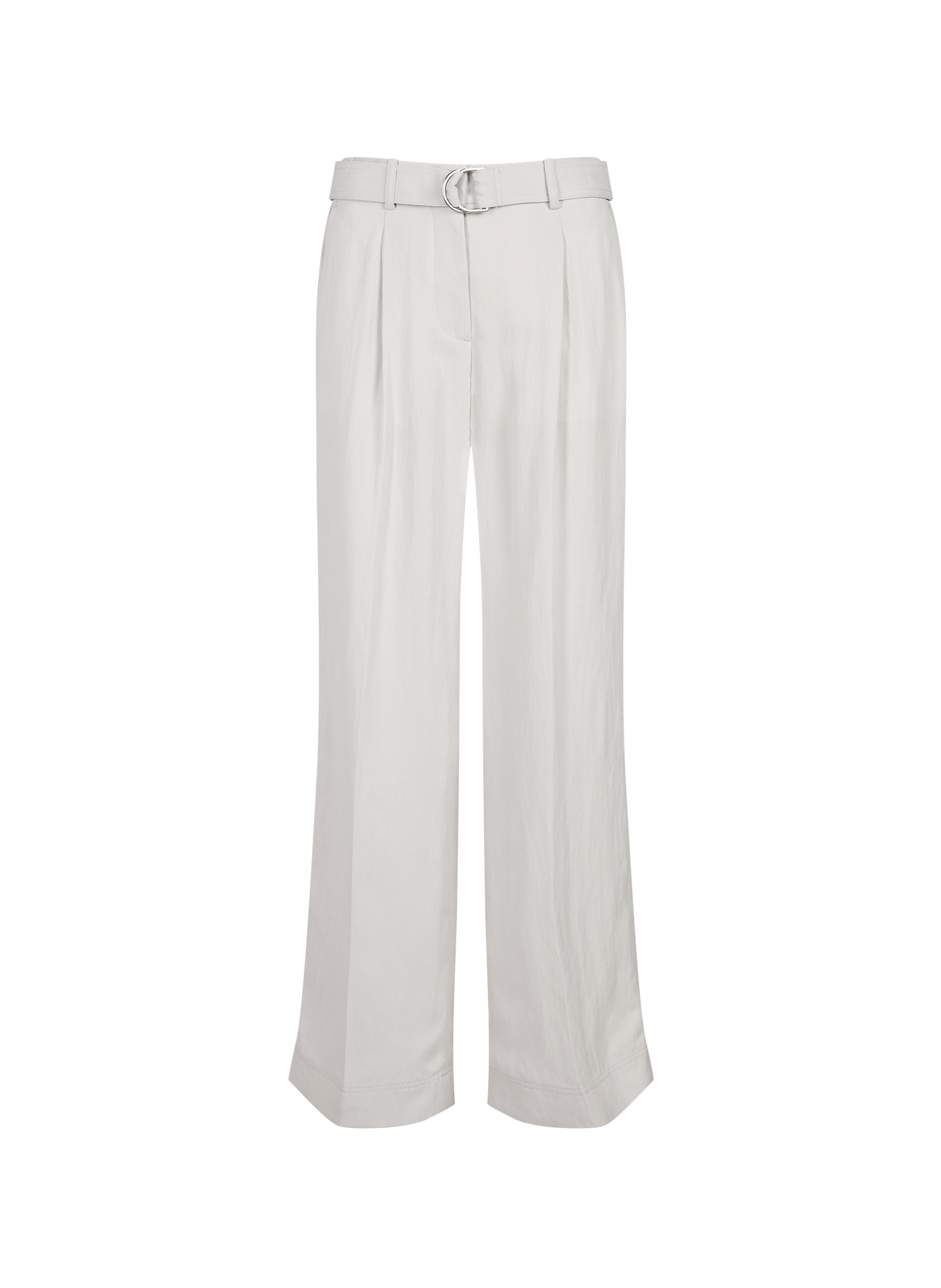 Wide pleated pants with mid-rise waist and removable belt HELMUT LANG Beige