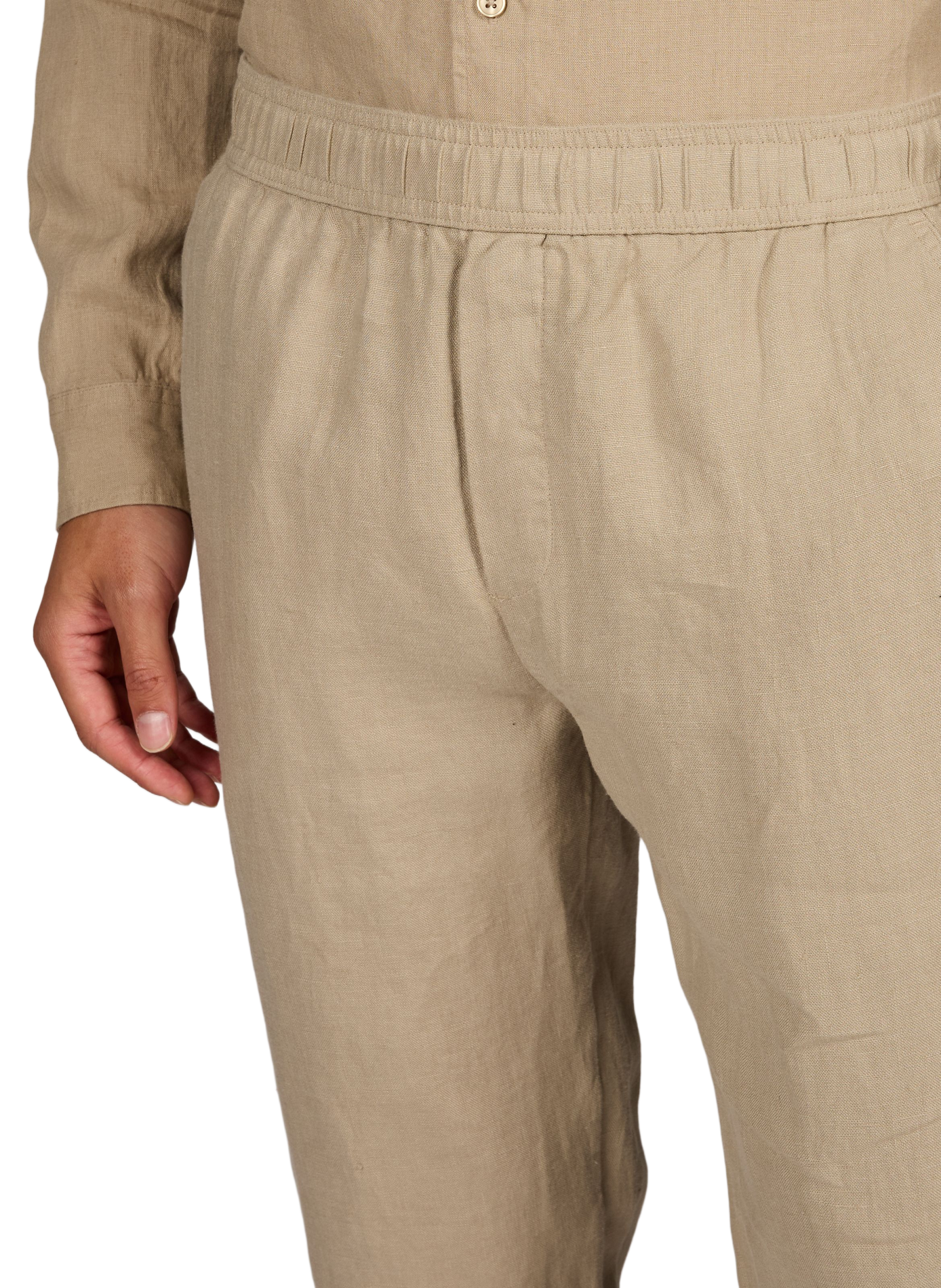 Hochtaillierte einfarbige Hose SAMSOE SAMSOE Beige