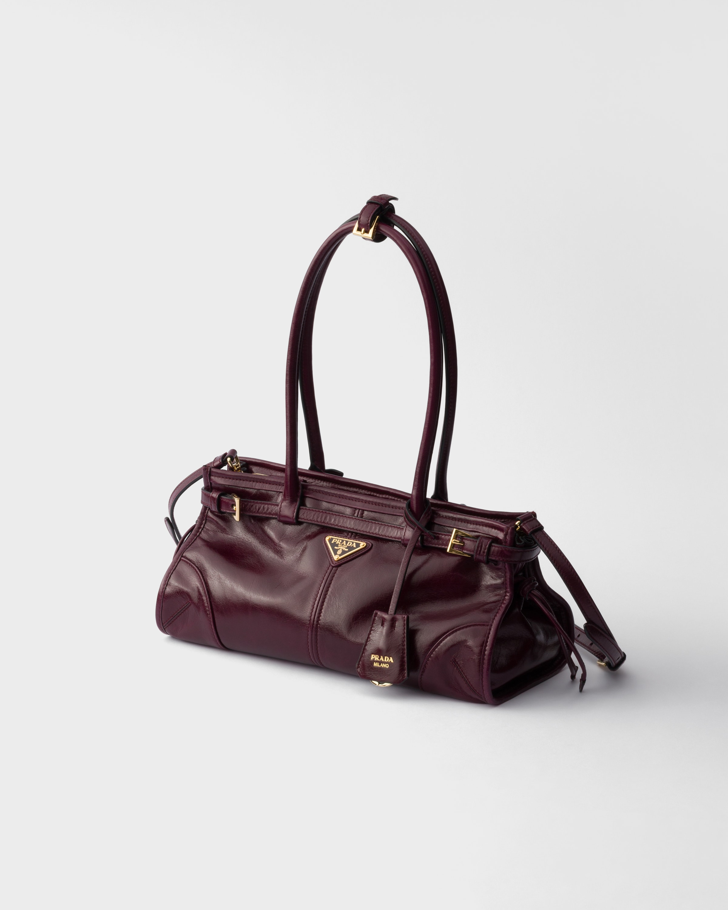 Sac prada bonnie en cuir medium PRADA Rouge