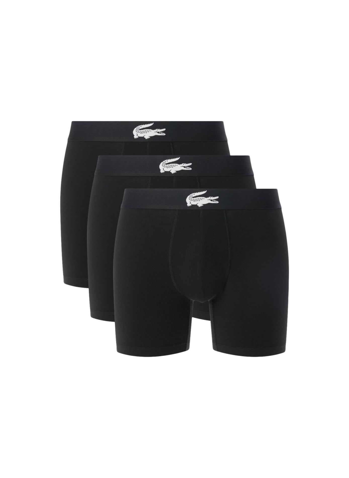 Set of three mixed cotton boxers LACOSTE Black