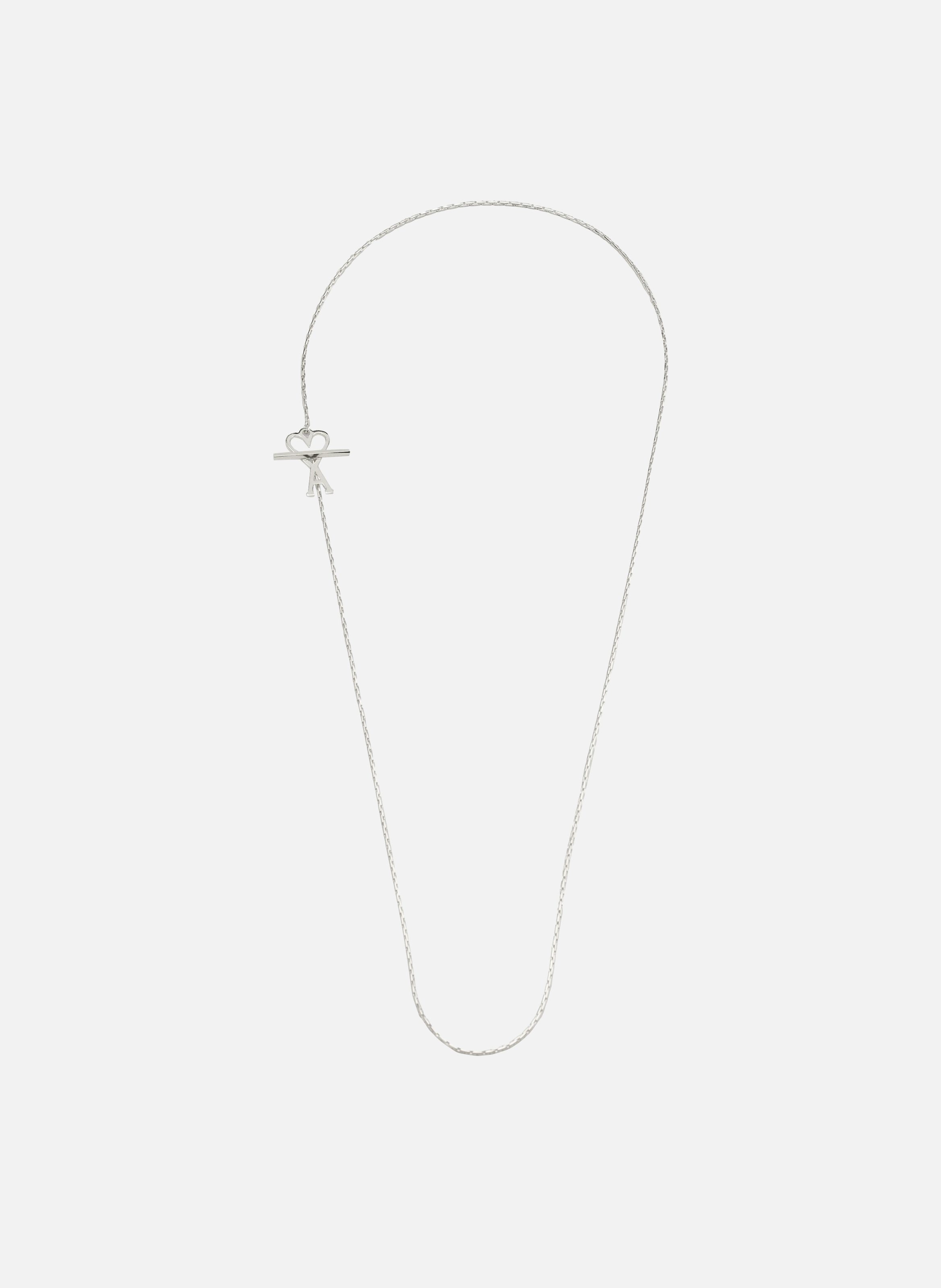 Collier chaîne ami de coeur unisexe AMI PARIS Gris