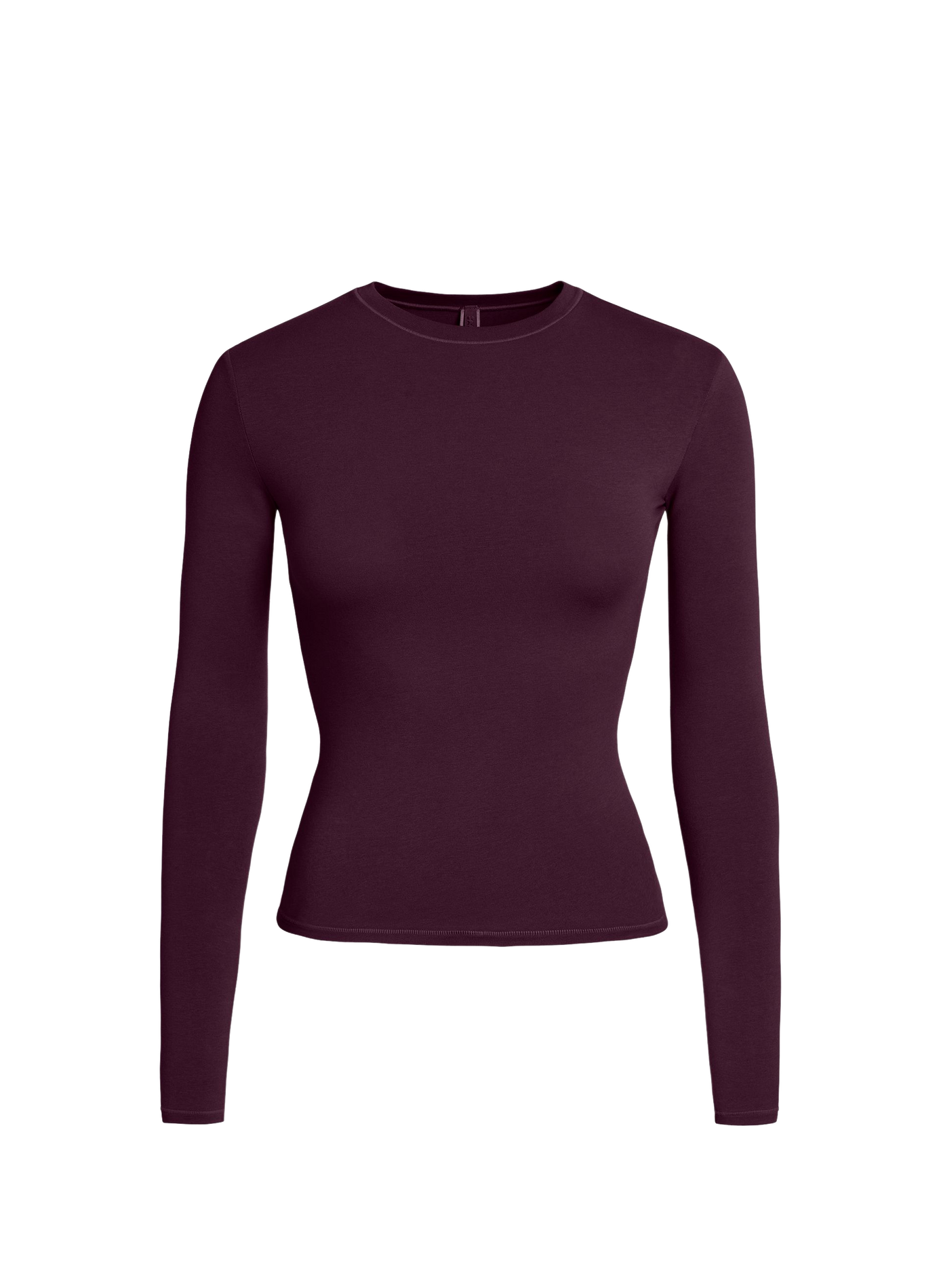 Langarmshirt mit Rundhalsausschnitt aus Baumwollmischung SKIMS Rot