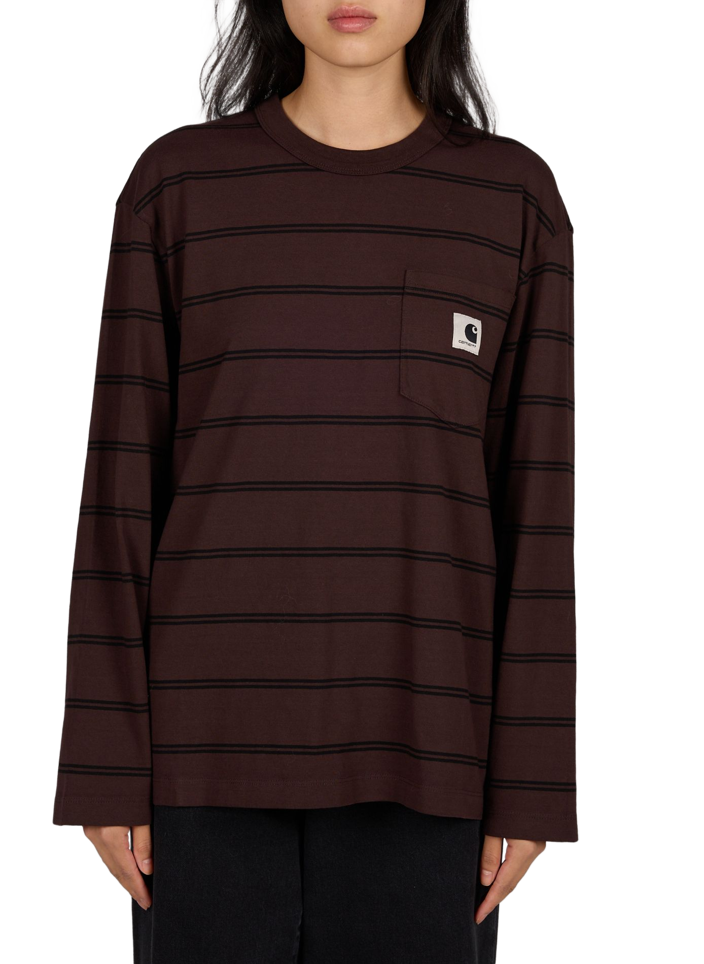 Round-neck striped straight T-shirt CARHARTT WIP Multicolour