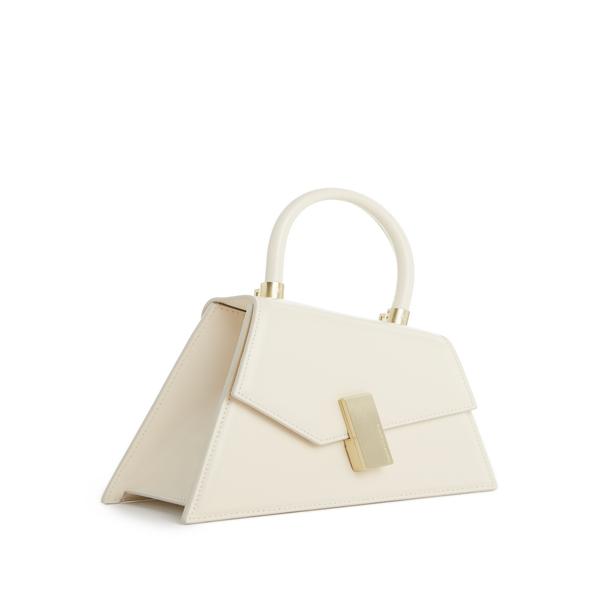 Tammy & Benjamin Cubist Mini Leather Shoulder Bag In White