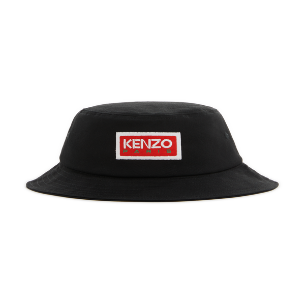 Kenzo Tag Cotton Bucket Hat In Black