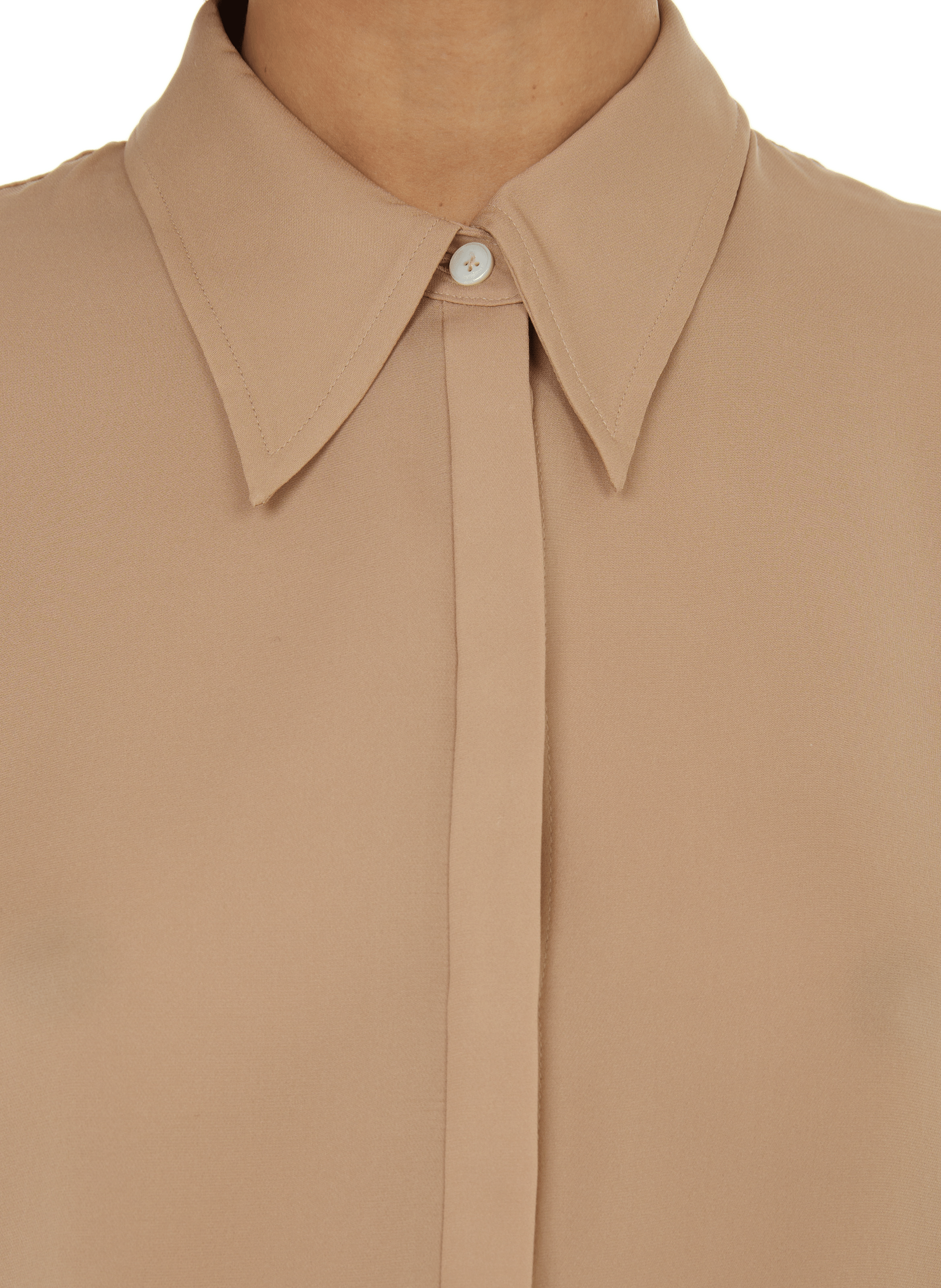 Transparent silk shirt  KHAITE Beige