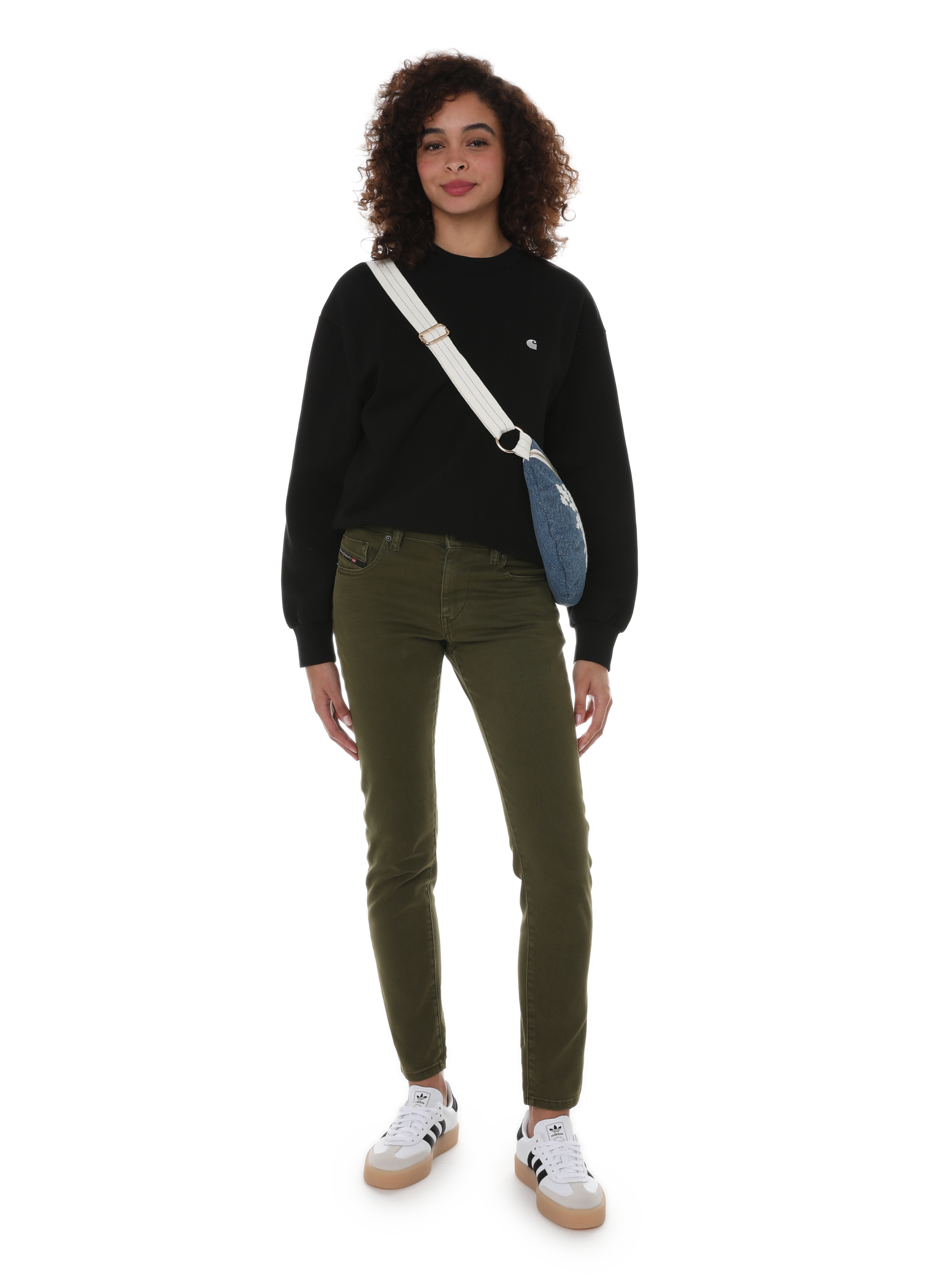 Sweatshirt Casey à col rond en coton CARHARTT WIP Noir