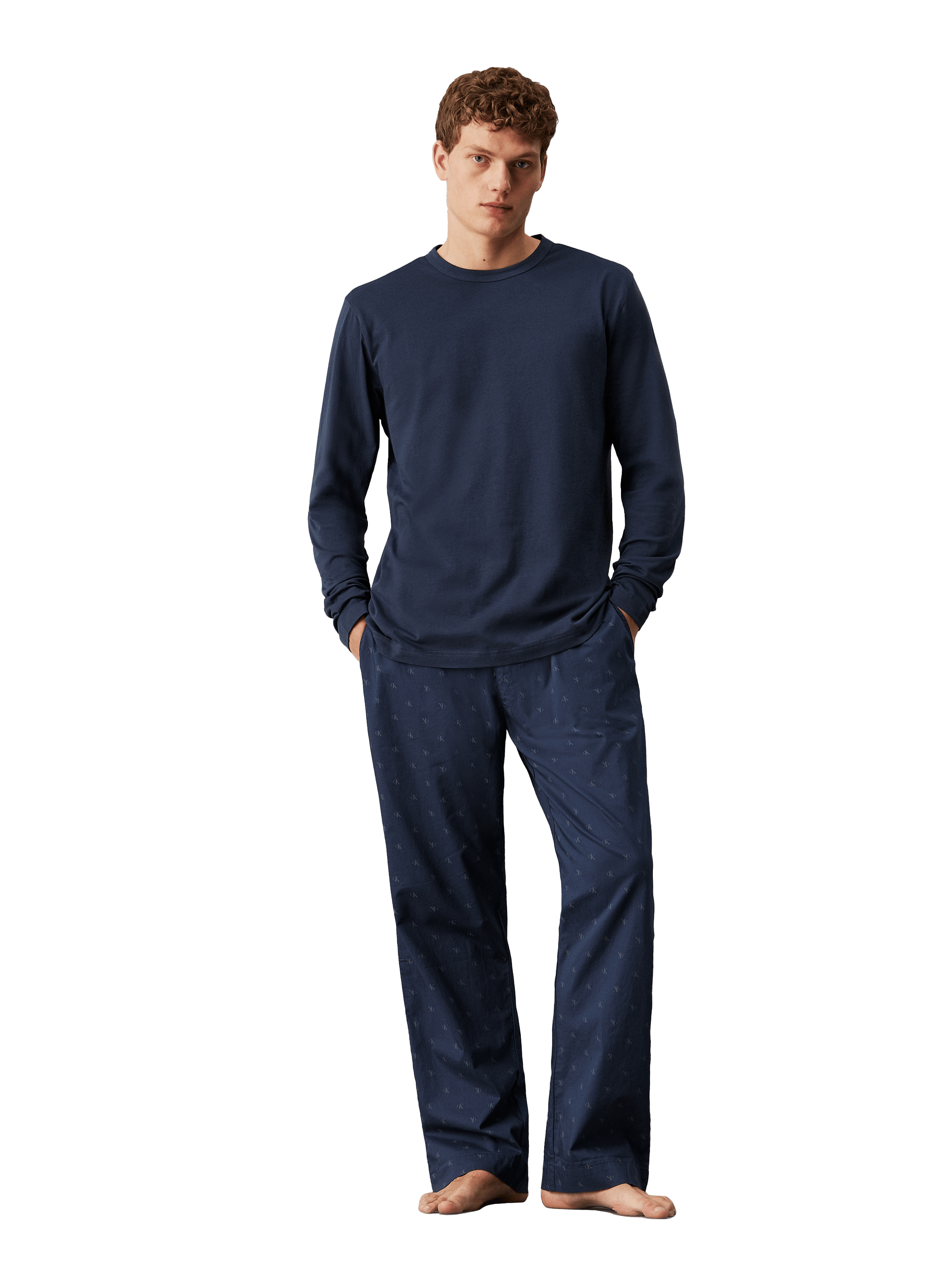 CALVIN KLEIN Cotton pajama set Blue