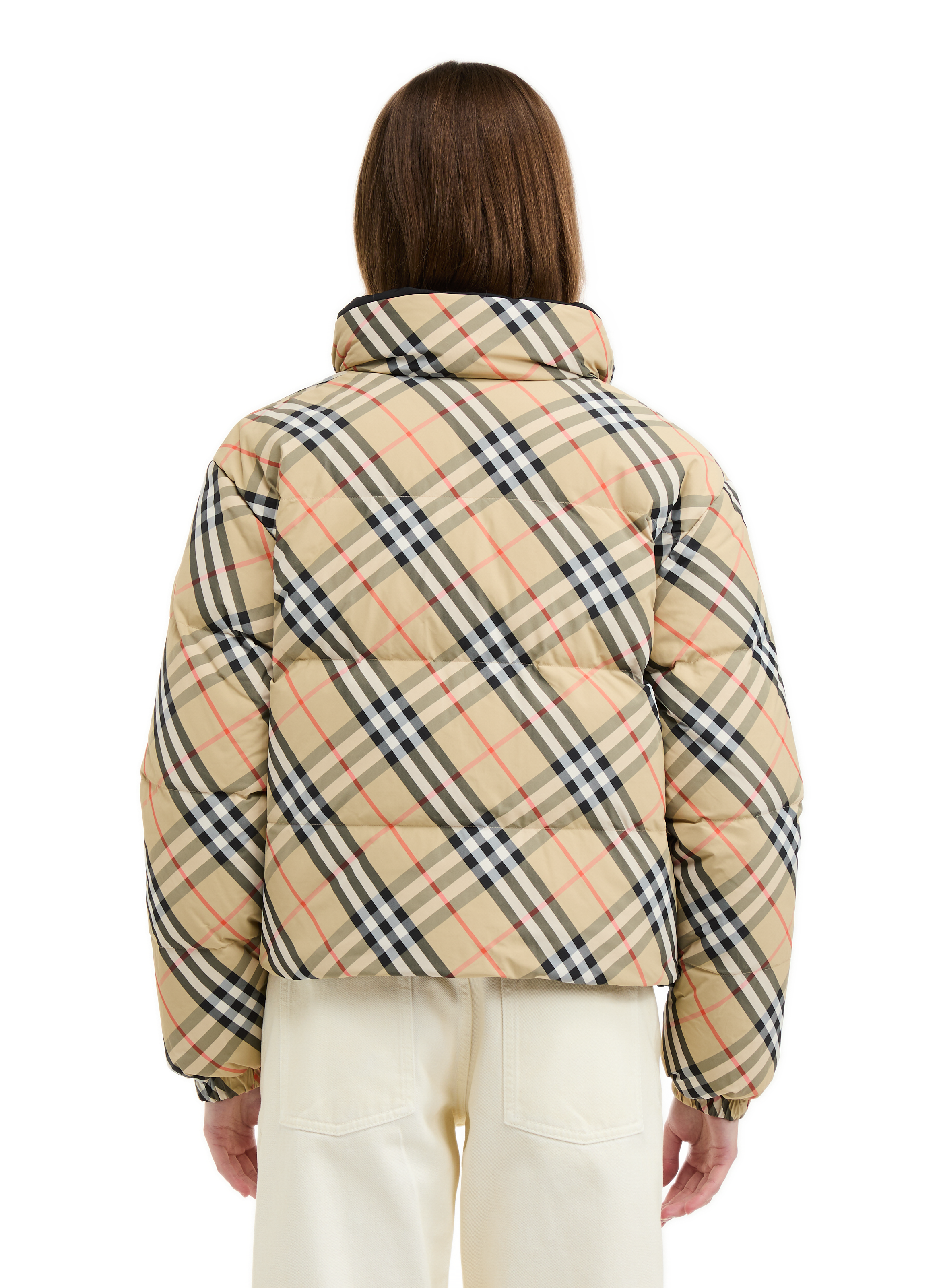 Tartan printed puffer jacket BURBERRY Multicolour