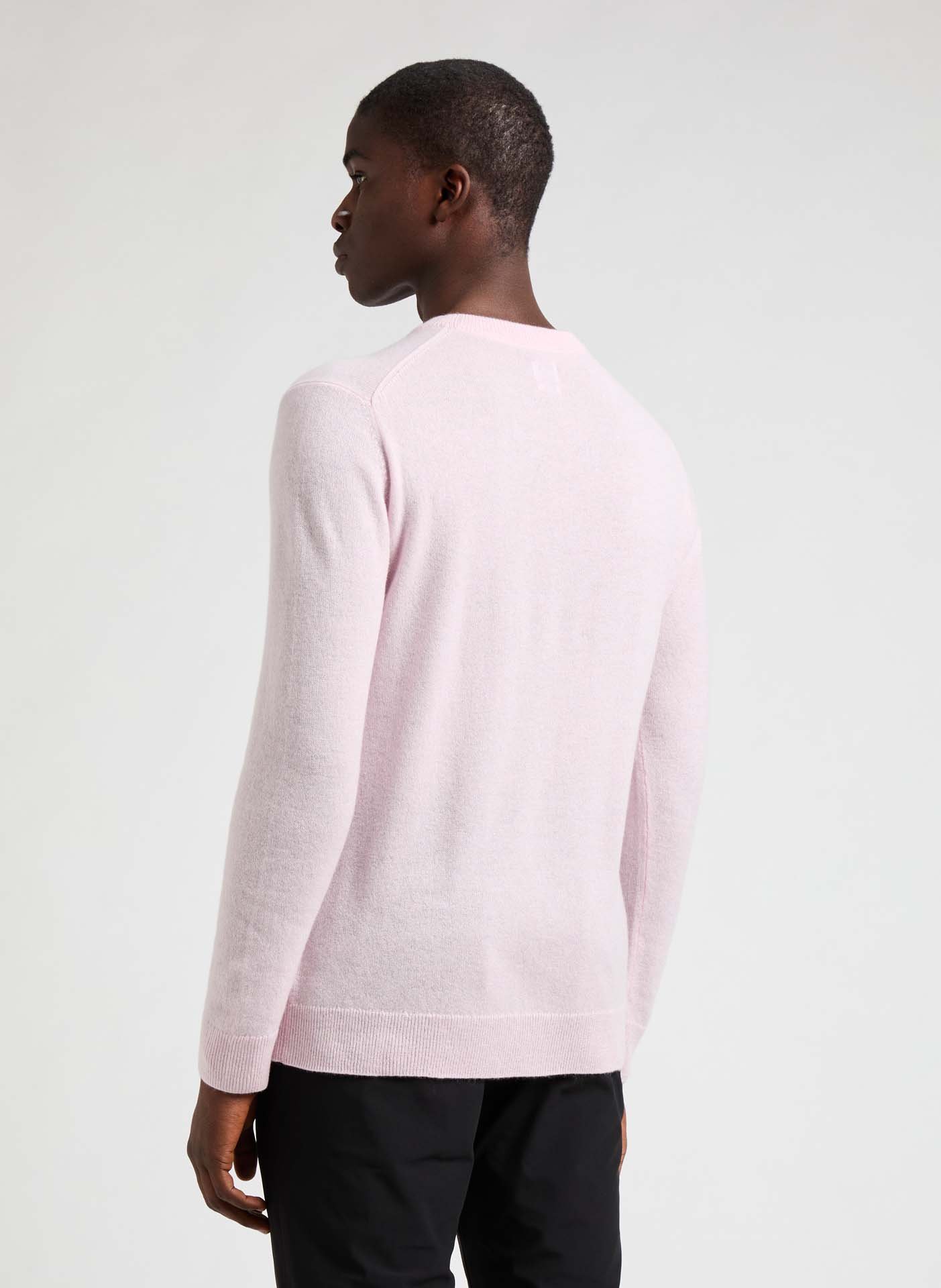 Pull col rond en cachemire AU PRINTEMPS PARIS Rose