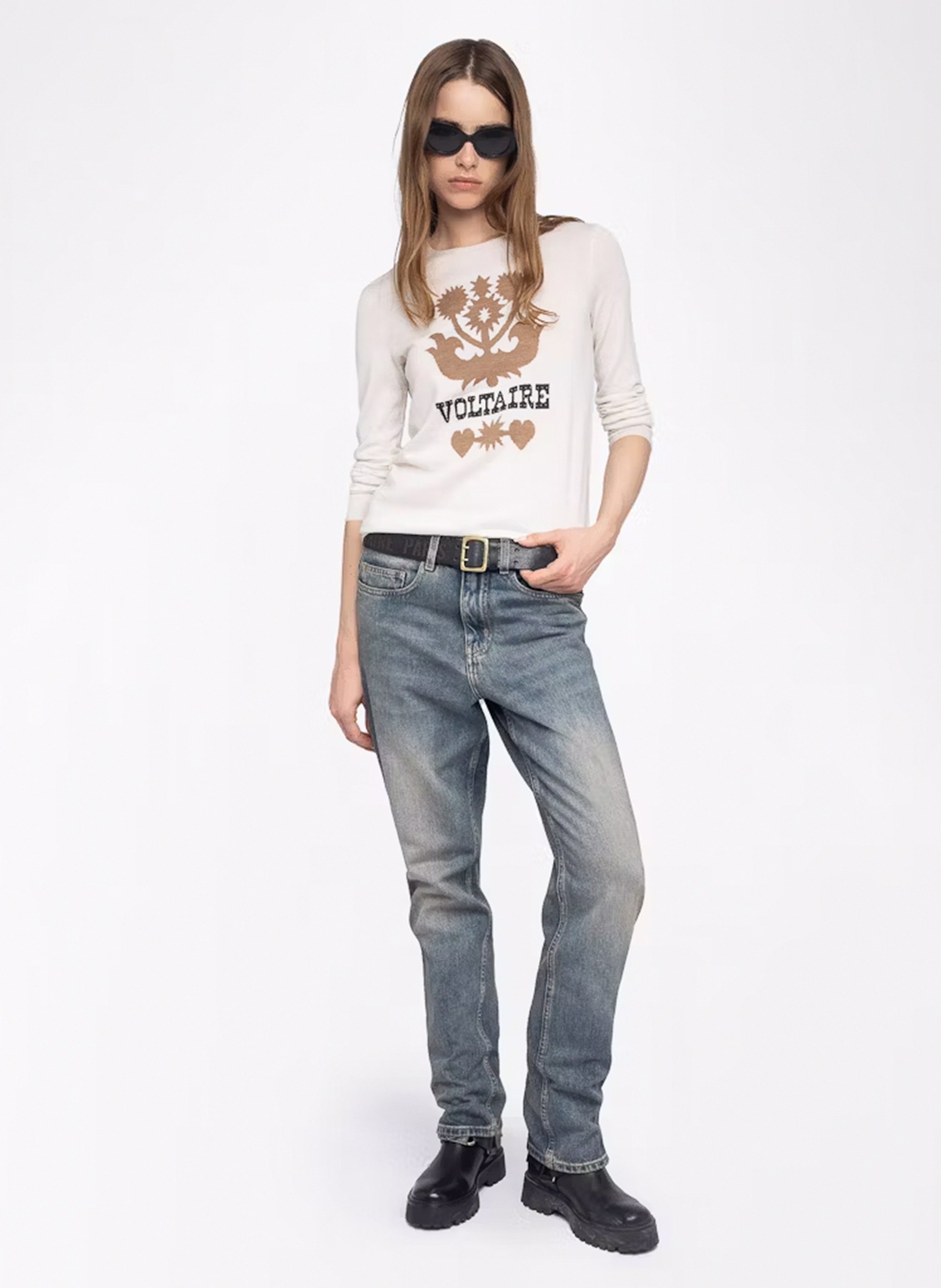 Pull droit en laine teissa ZADIG&VOLTAIRE Blanc