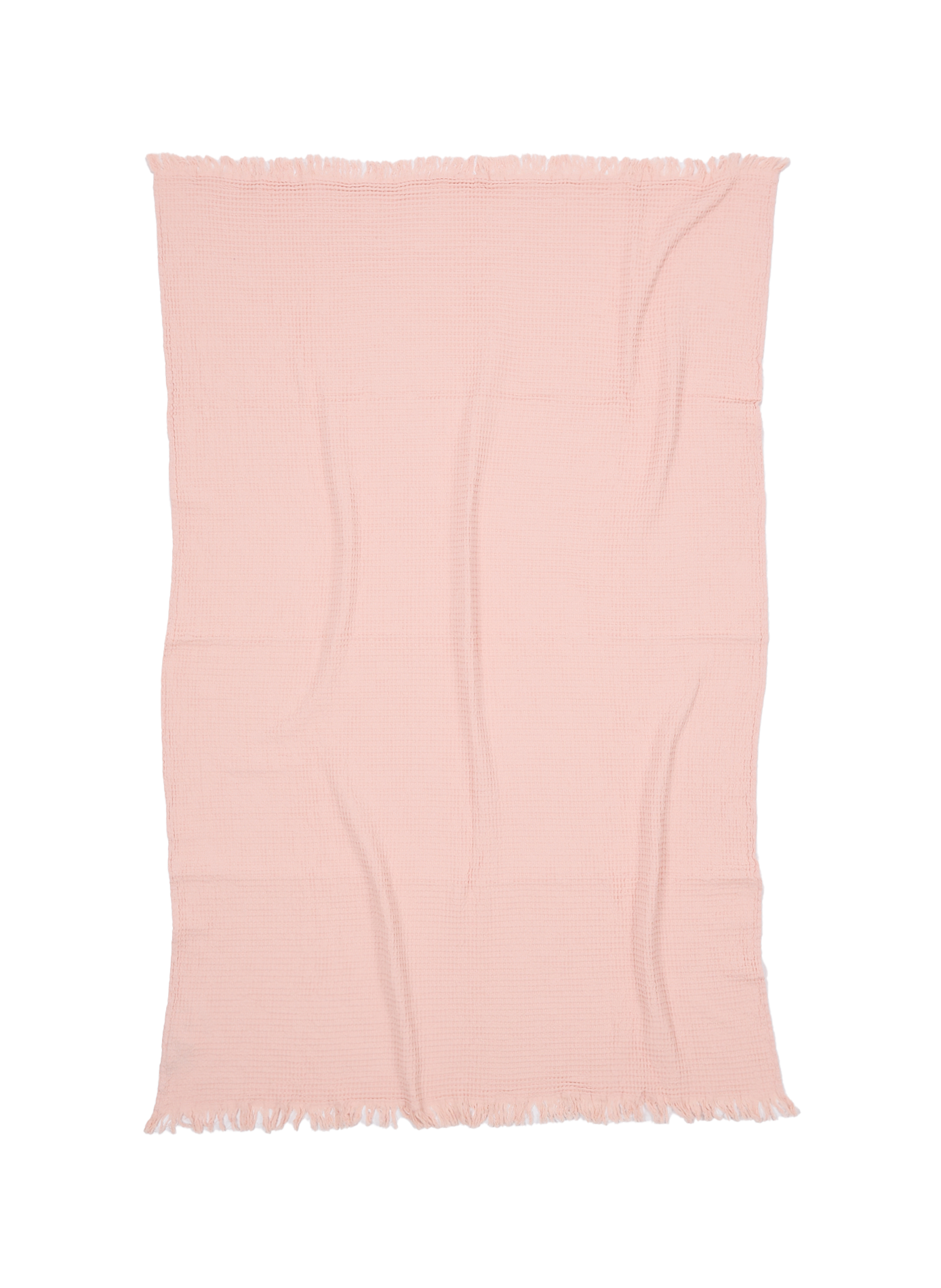 Plaid en nid d'abeille en coton AU PRINTEMPS PARIS Rose