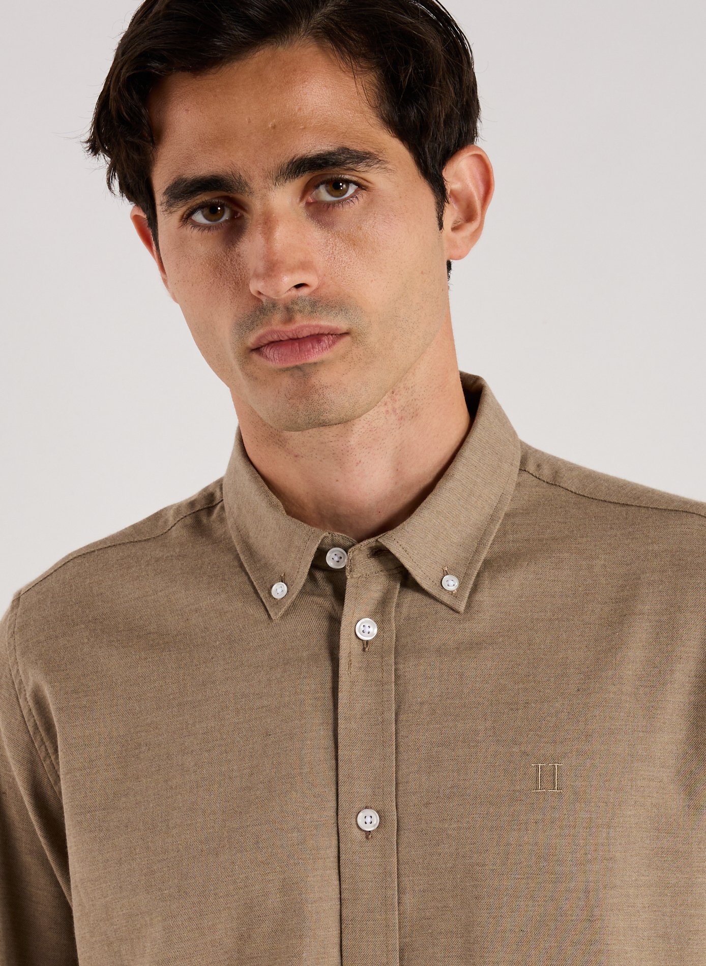 Chemise unie en coton LES DEUX Gris