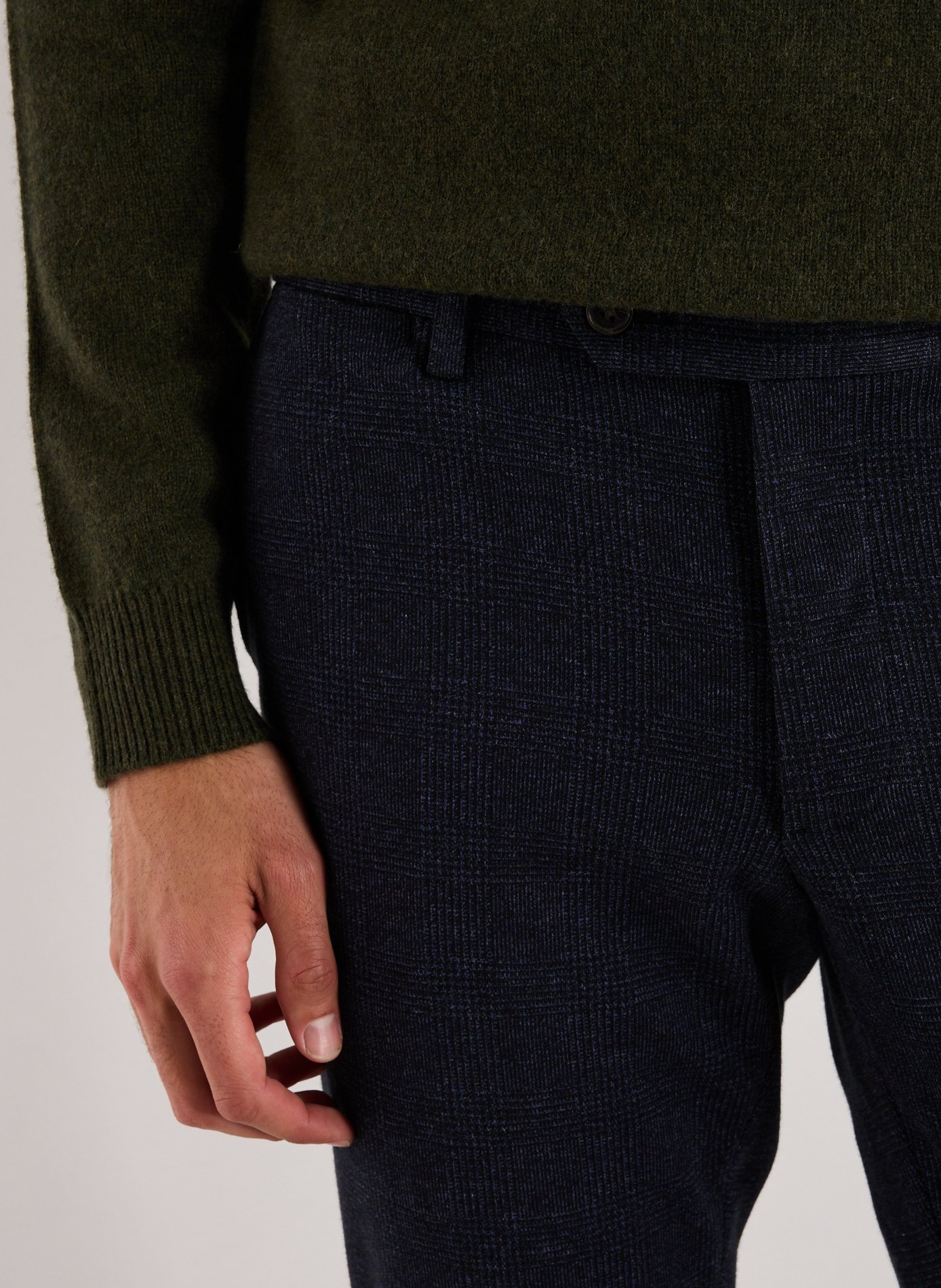 Pantalon slim en coton mélangé HACKETT Bleu