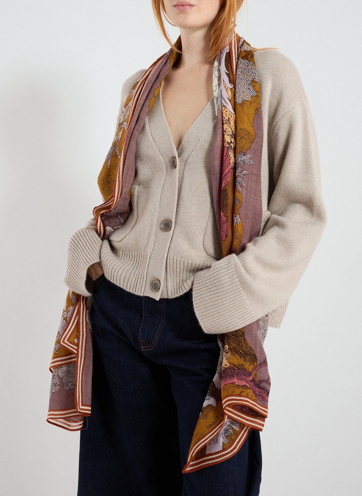 Écharpe à imprimé en laine INOUITOOSH Multicolore