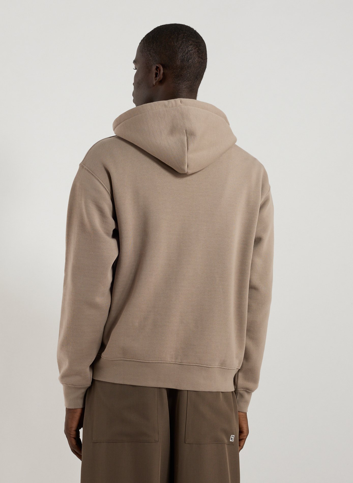 Hoodie à glissière en coton mélangé DIME Marron