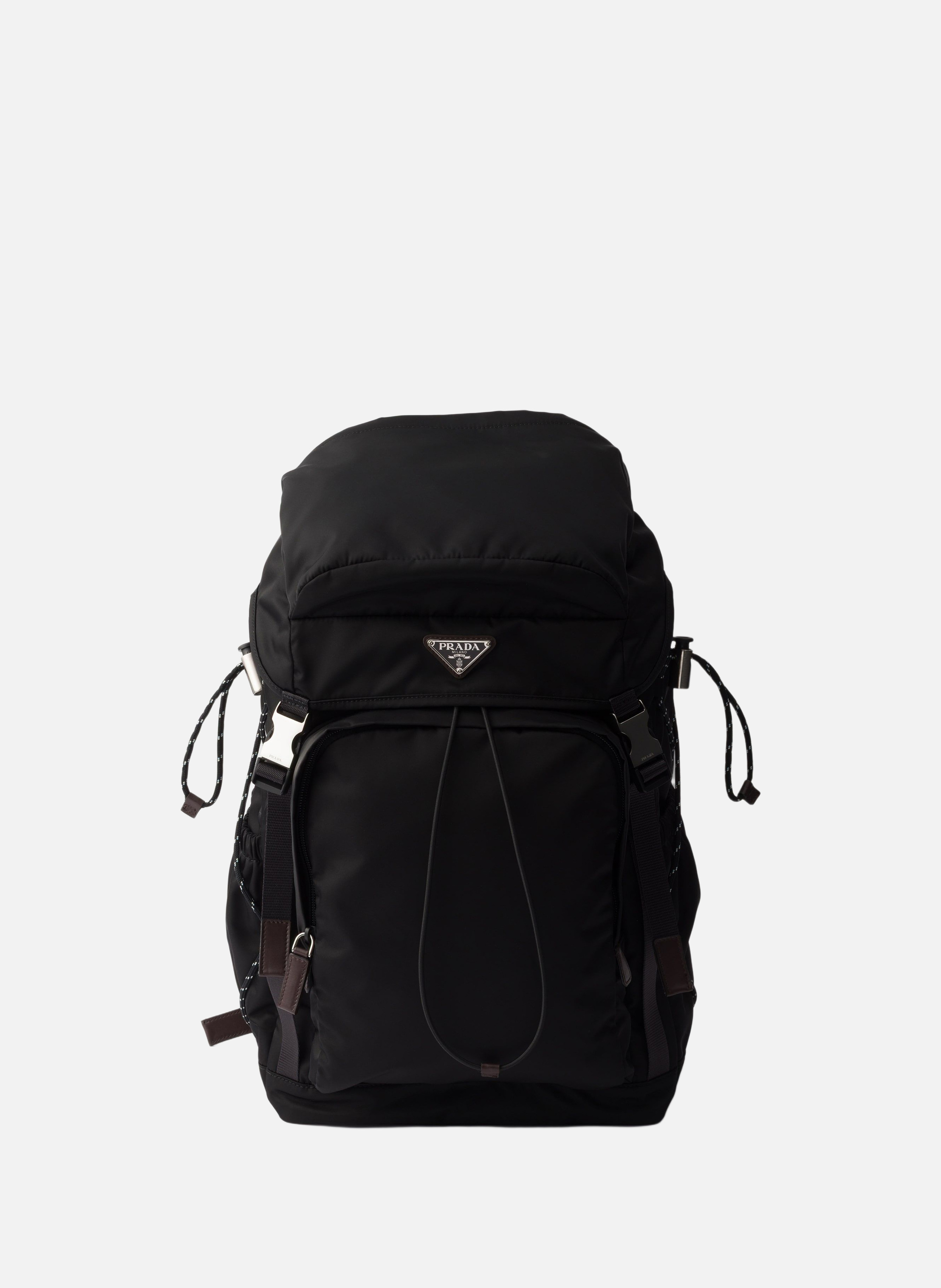 Sac à dos prada speedrock en re-nylon et cuir PRADA Noir