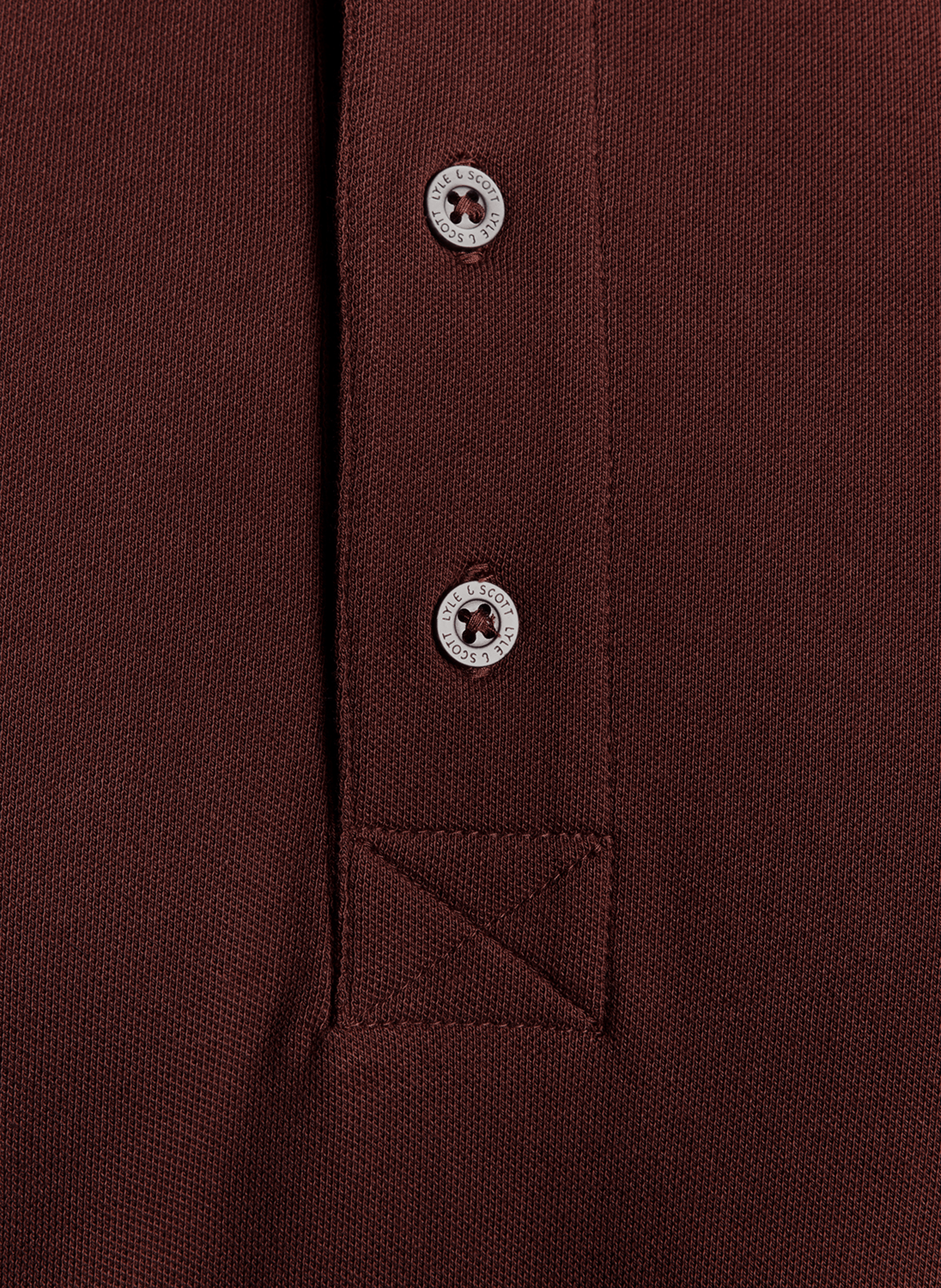 Polo à manches courtes en coton mélangé LYLE & SCOTT Marron