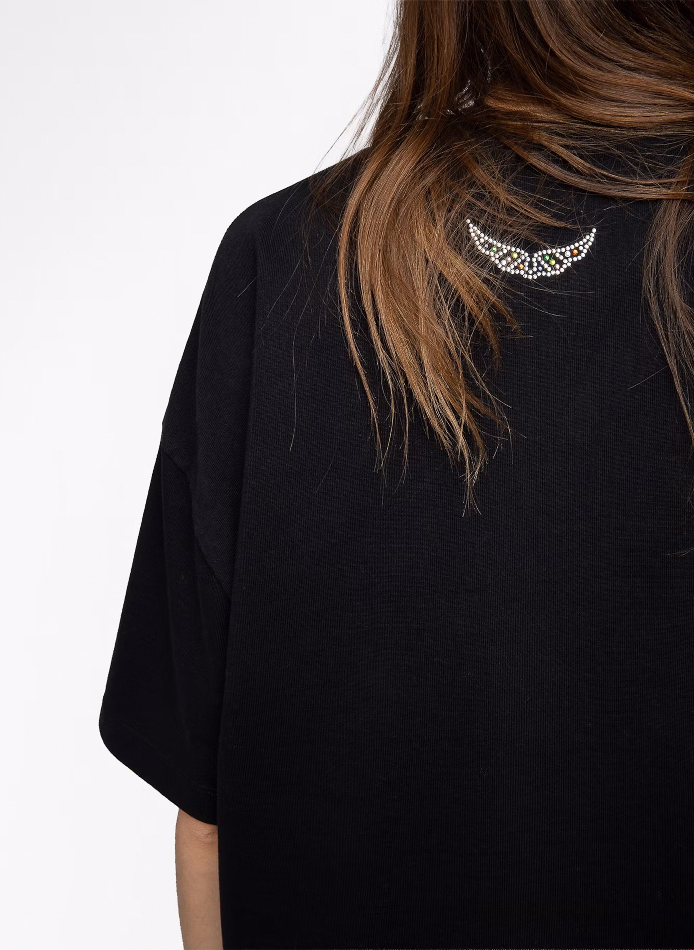 Tee-shirt col rond en coton tedda ZADIG&VOLTAIRE Noir