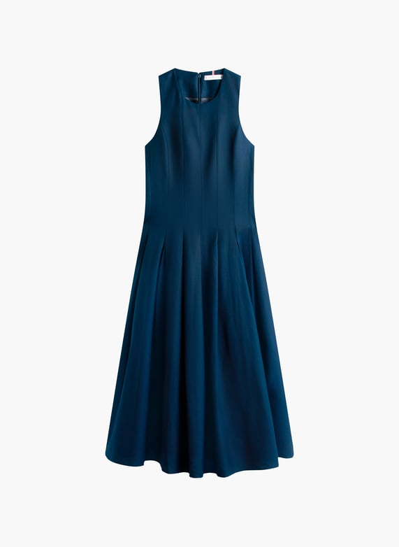 Midi linen blend dress with buttons Blue Tommy hilfiger - Women | Printemps.com Midi linen blend dress with buttons Blue Tommy hilfiger - Women | Printemps.com