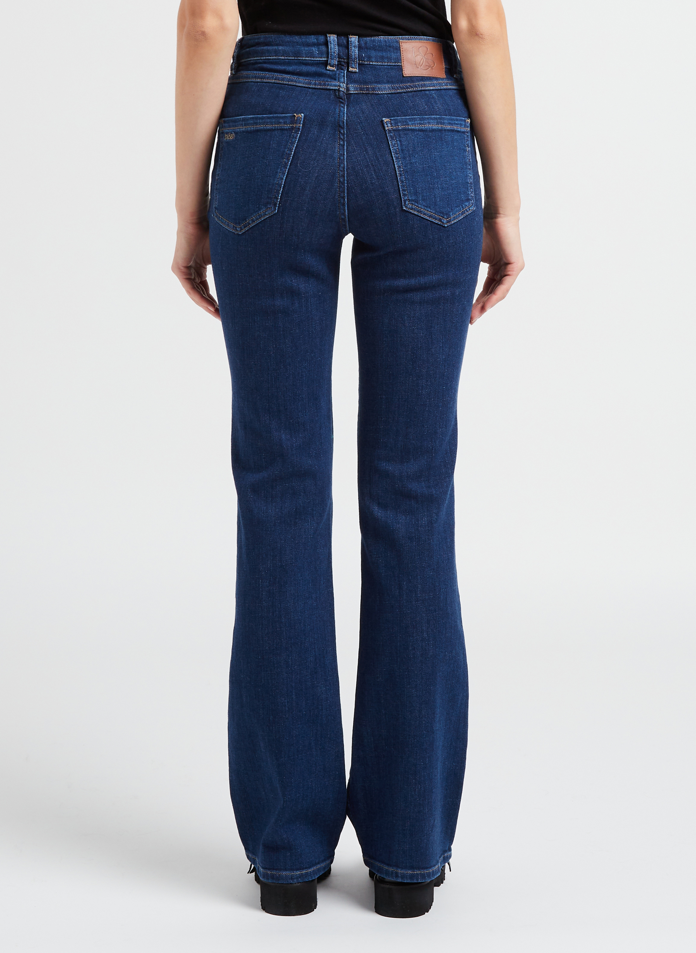 Jean droit en coton mélangé ross BA&SH Bleu