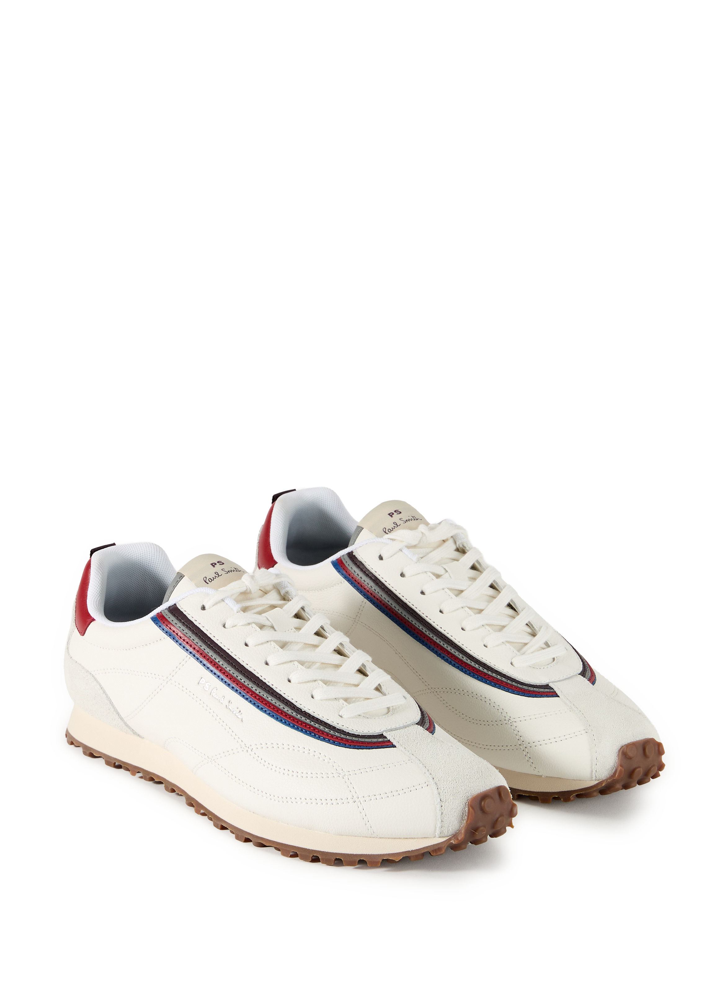 Baskets Haskell crantées en cuir PAUL SMITH Blanc
