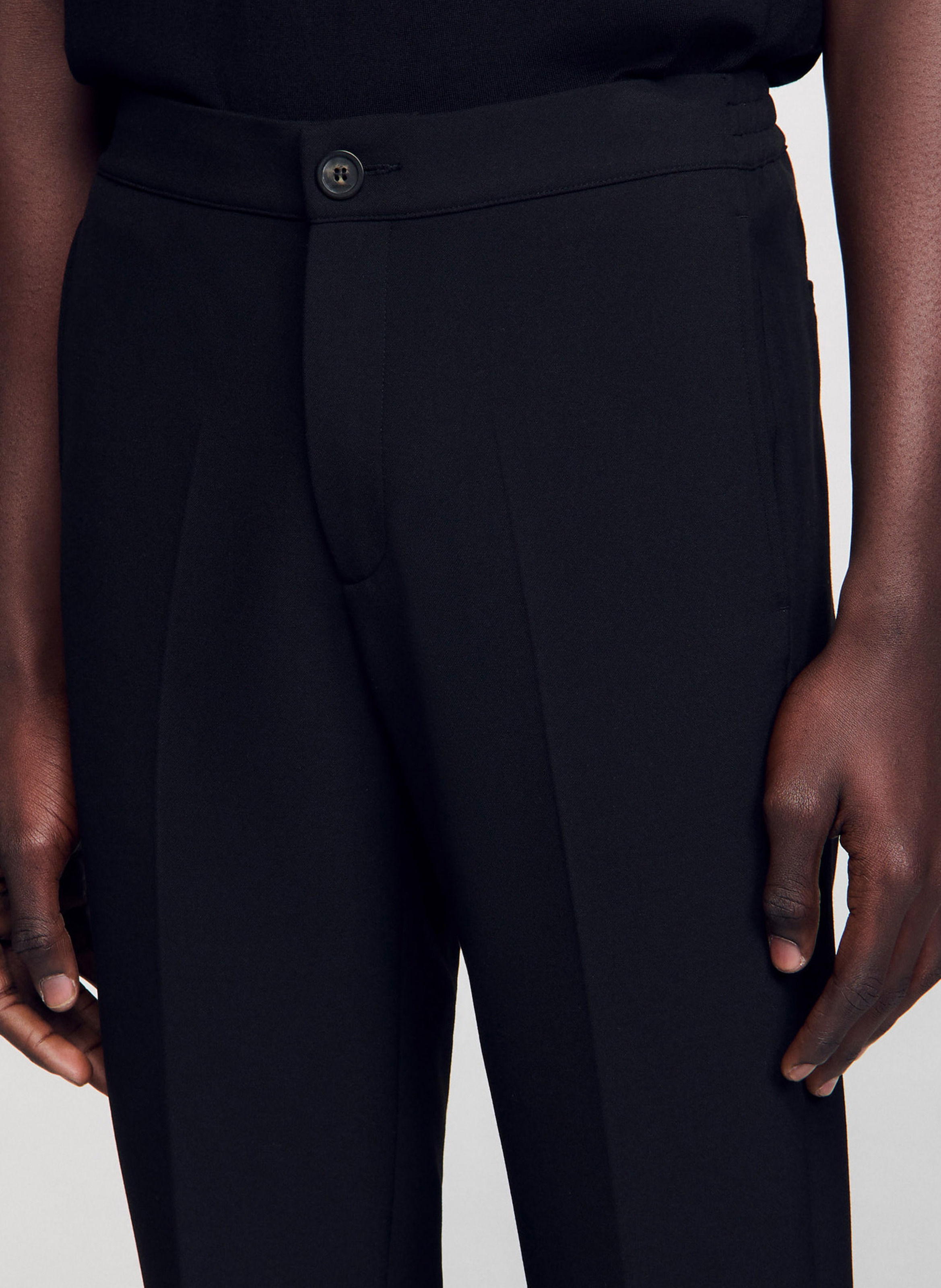 Pantalon droit SANDRO Noir