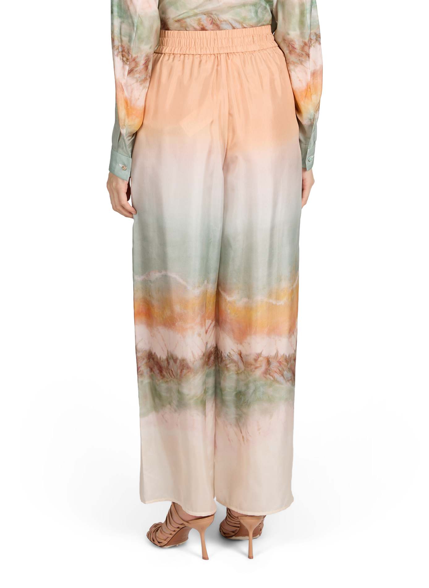 Pantalon ample en soie ZIMMERMANN Multicolore