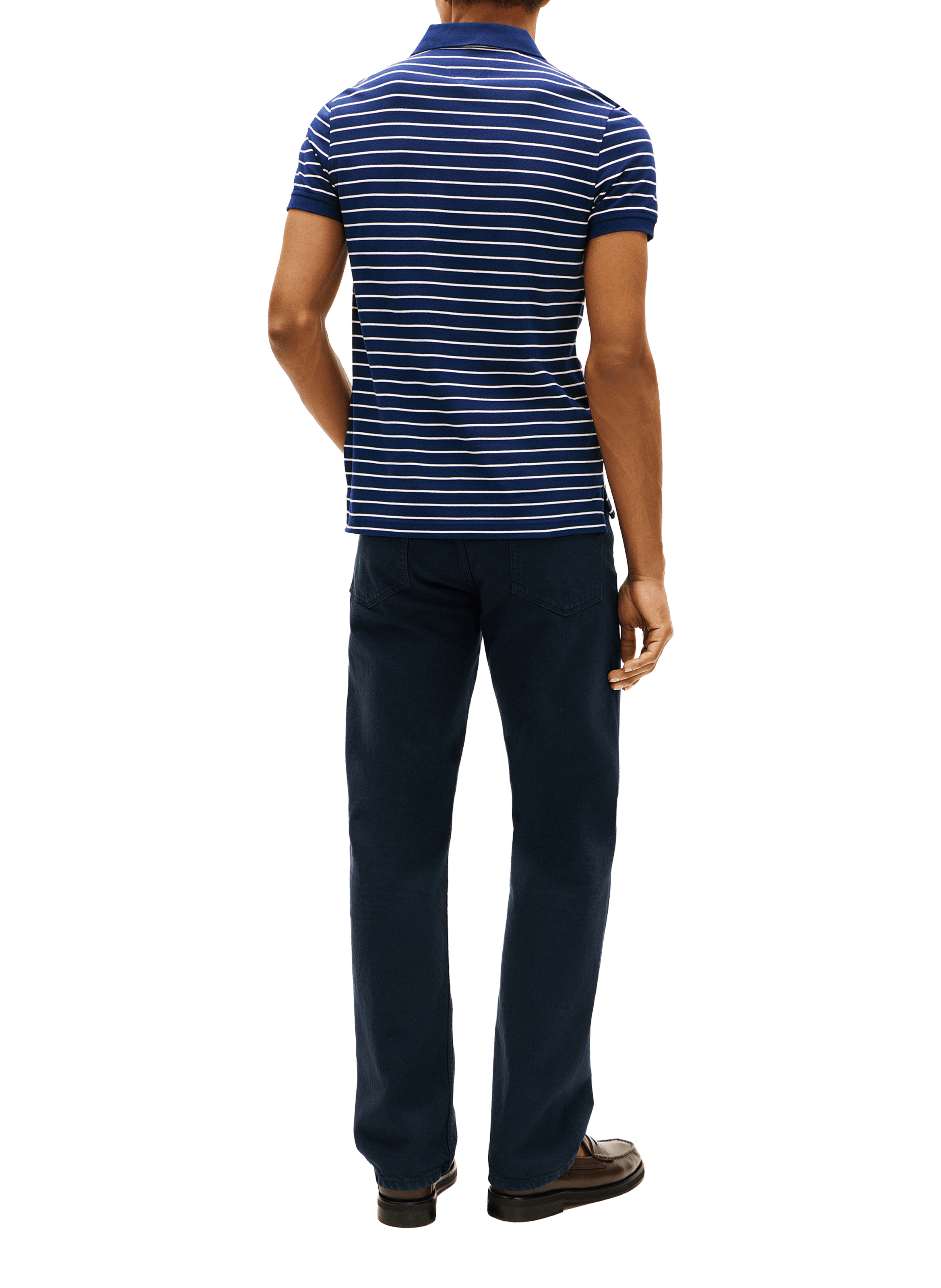 Polo en coton organique Bleu