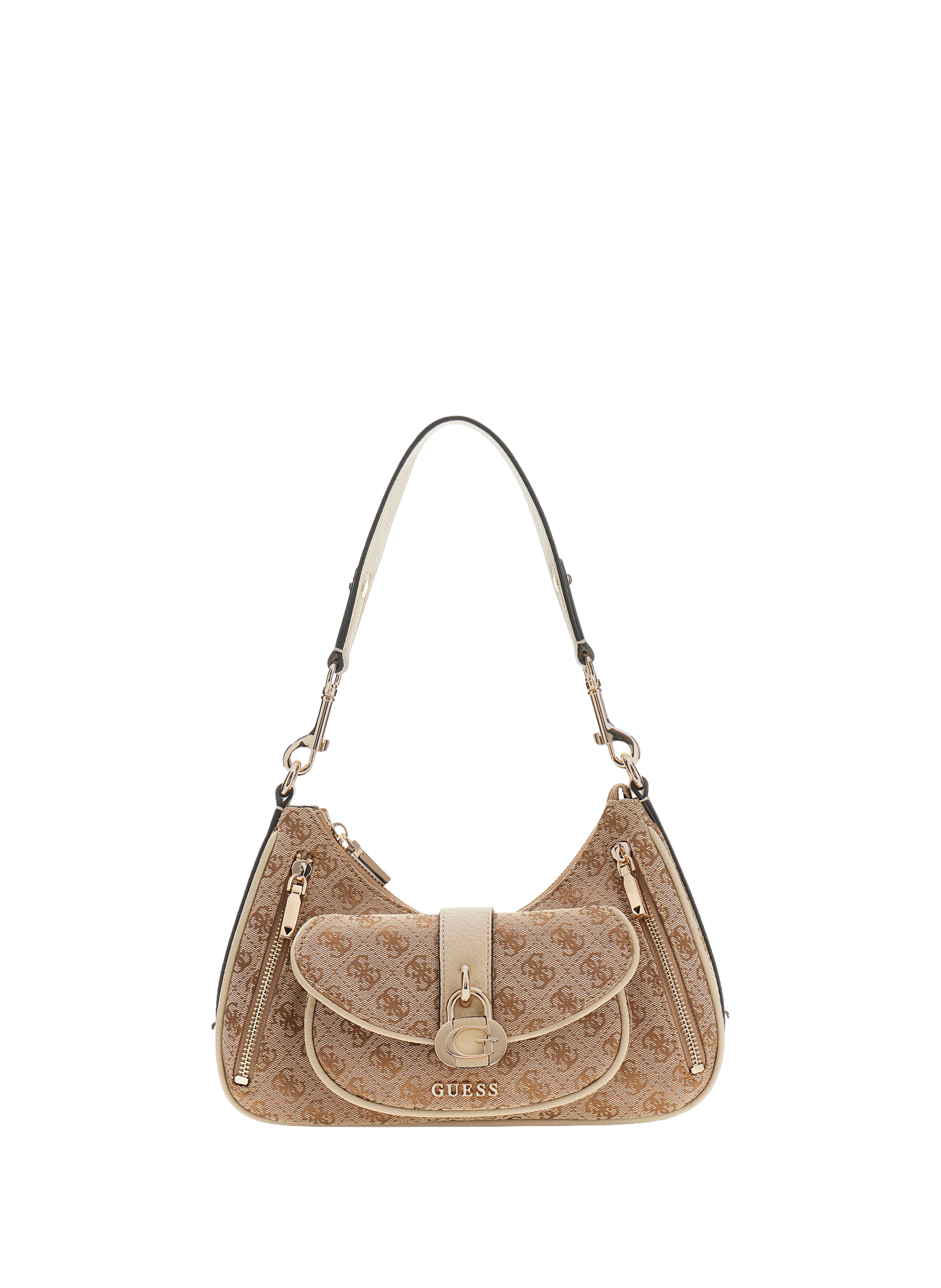 Borsa a tracolla con logo Jessa GUESS Marrone