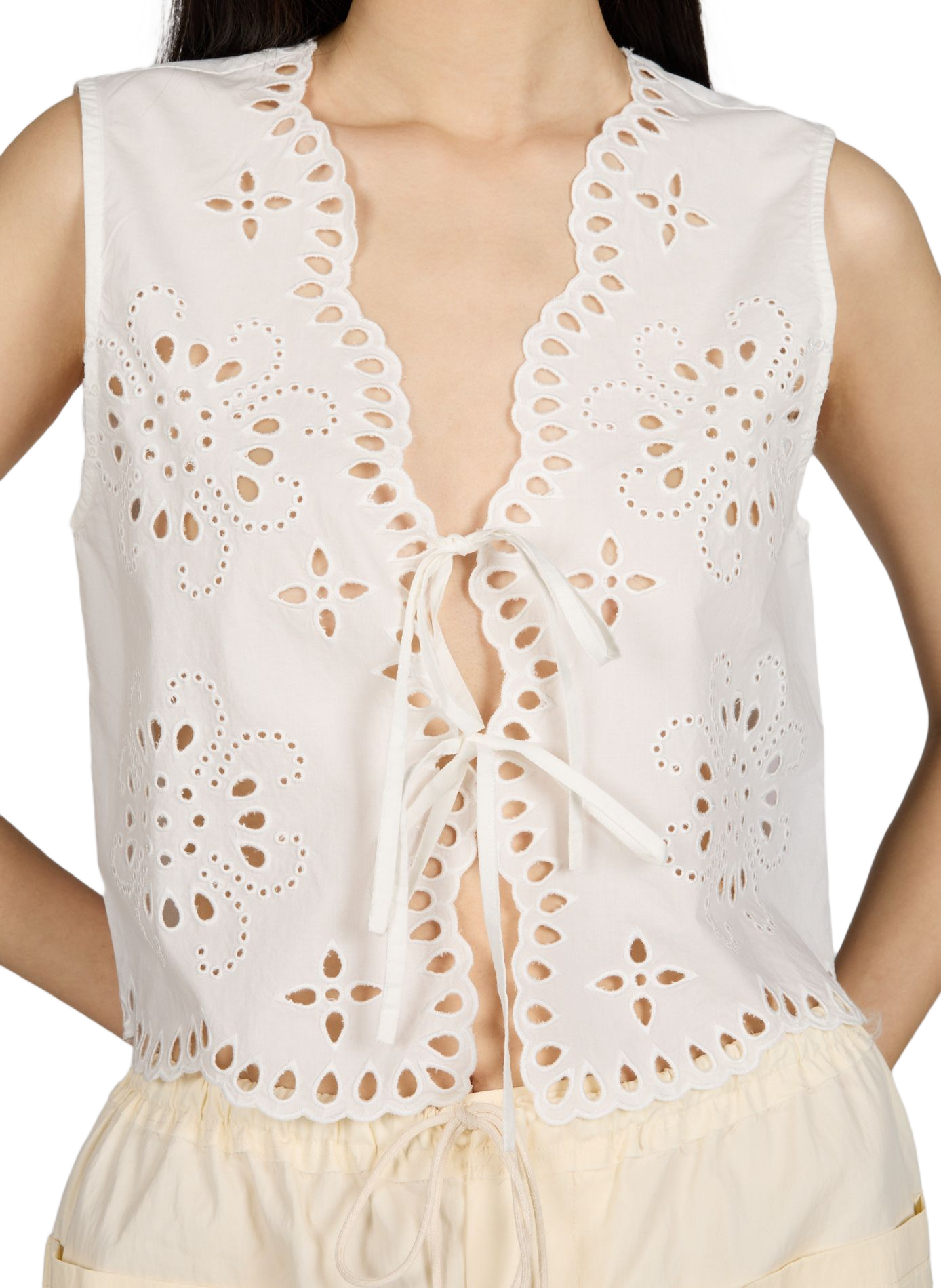 Top ajouré Opera en coton PETITE MENDIGOTE Blanc