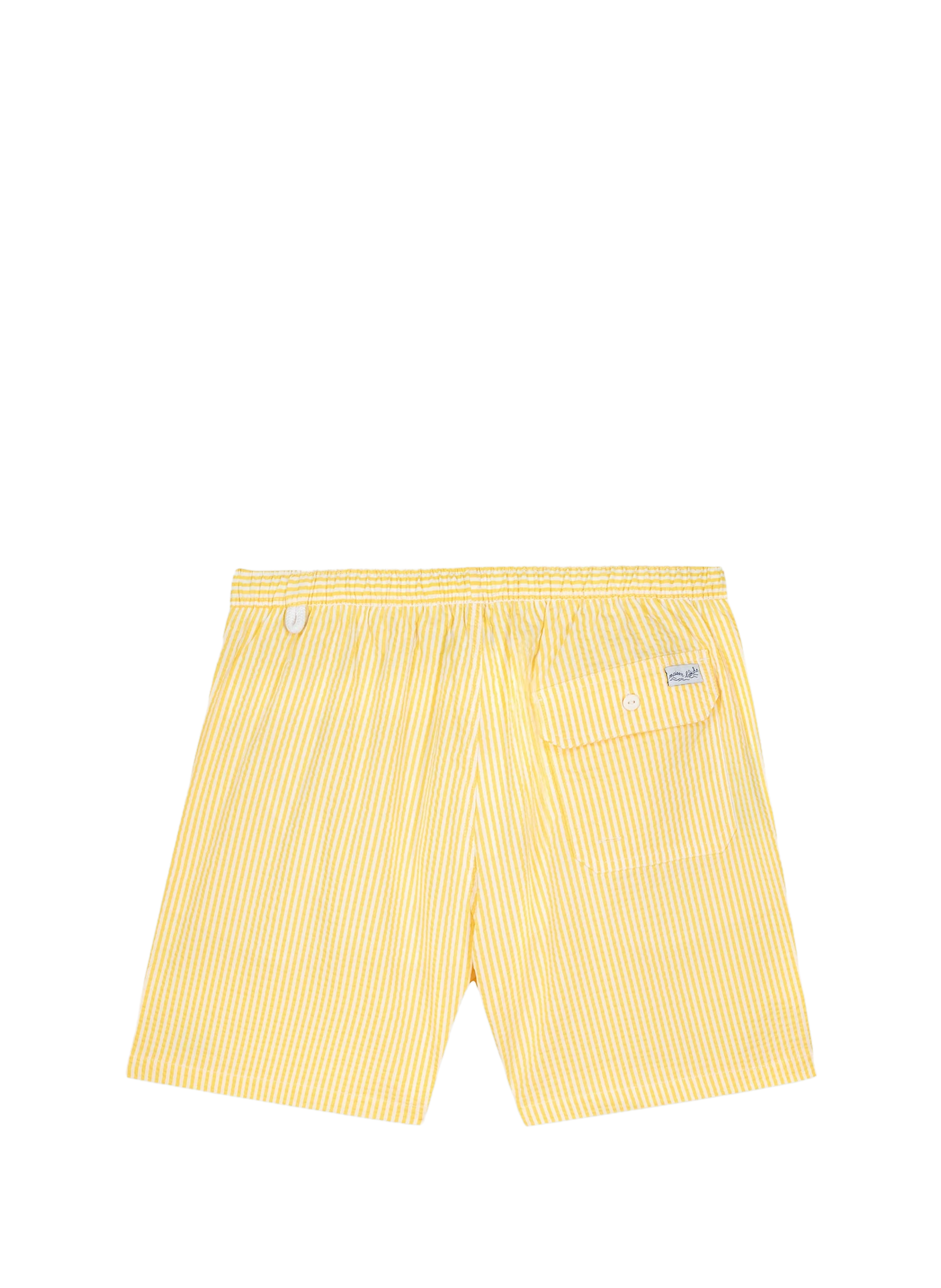 Striped Playa Embroidered Swim Shorts MAISON LABICHE Yellow