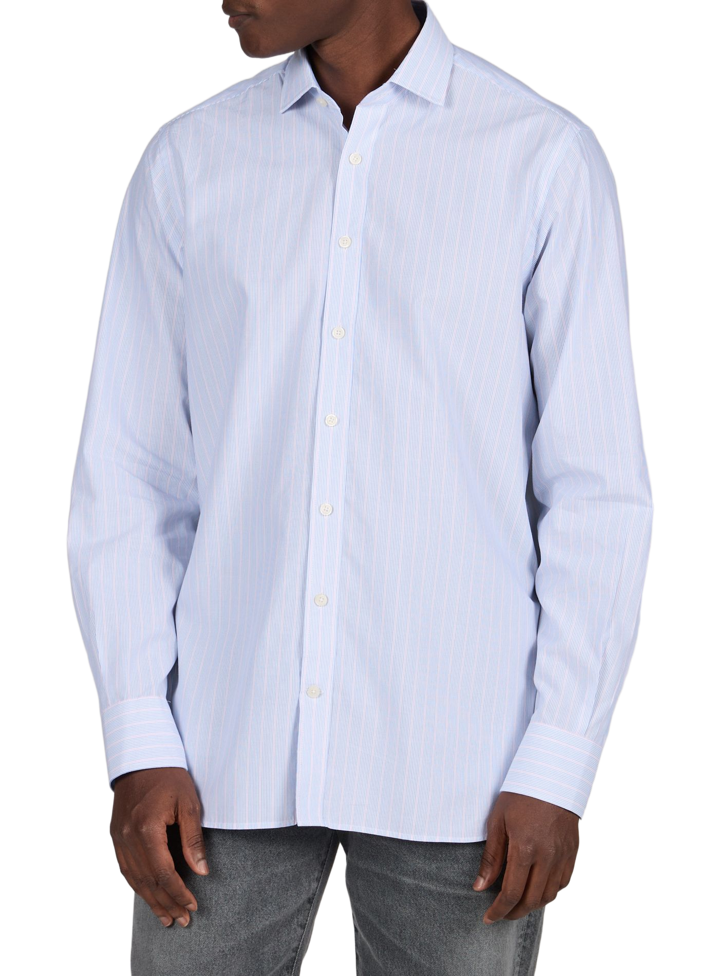 Chemise à rayures en coton mélangé HACKETT Rose