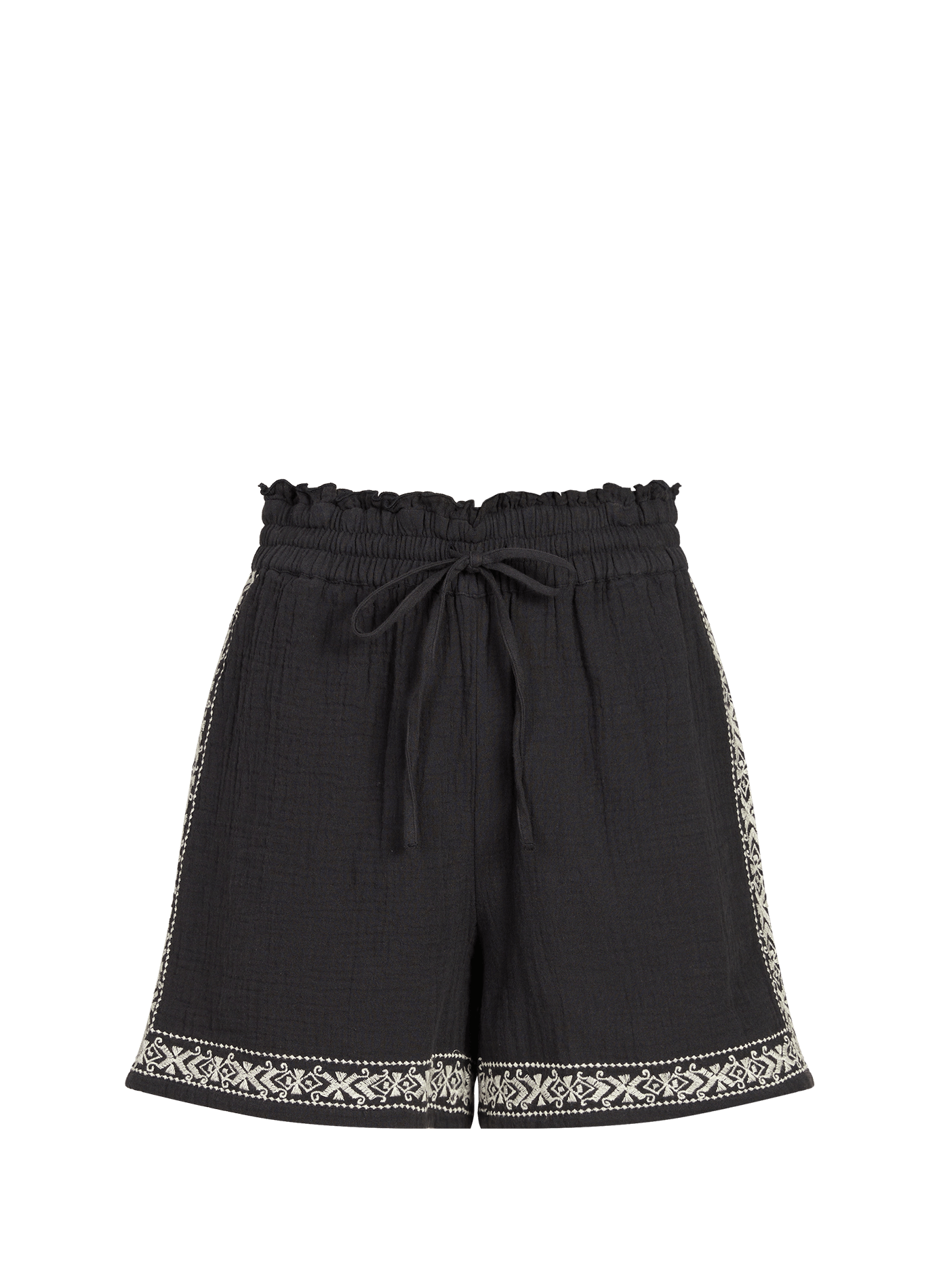 Short brodé Vizera en coton  VILA Noir