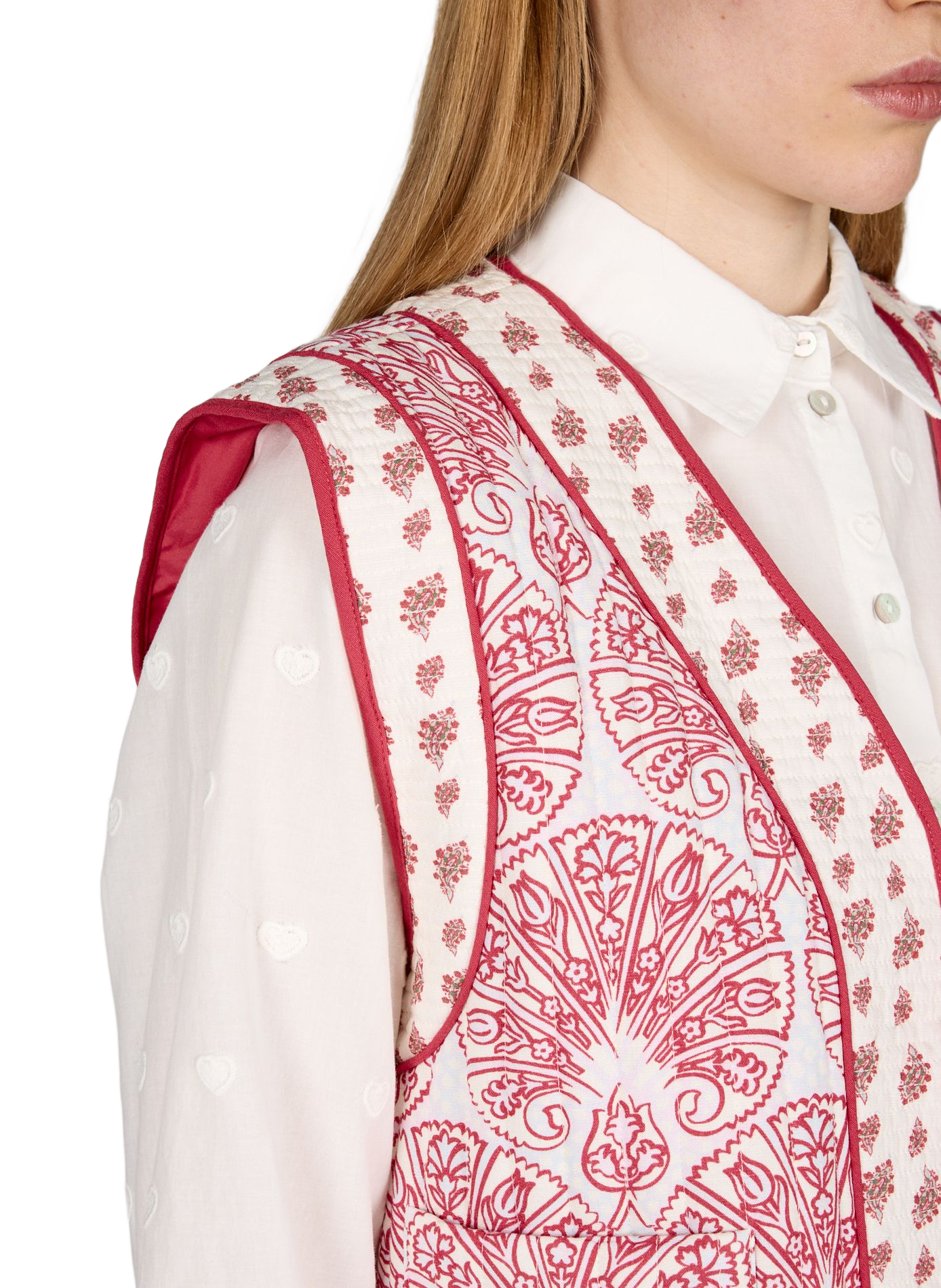 Videlphine Sleeveless Tie-Front Vest VILA Beige