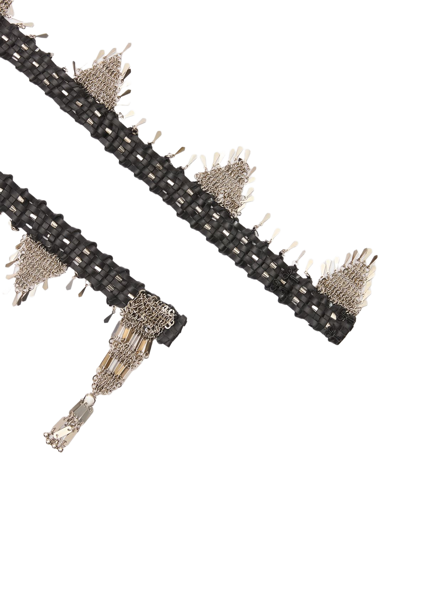 Braided leather belt with metallic details ISABEL MARANT Black