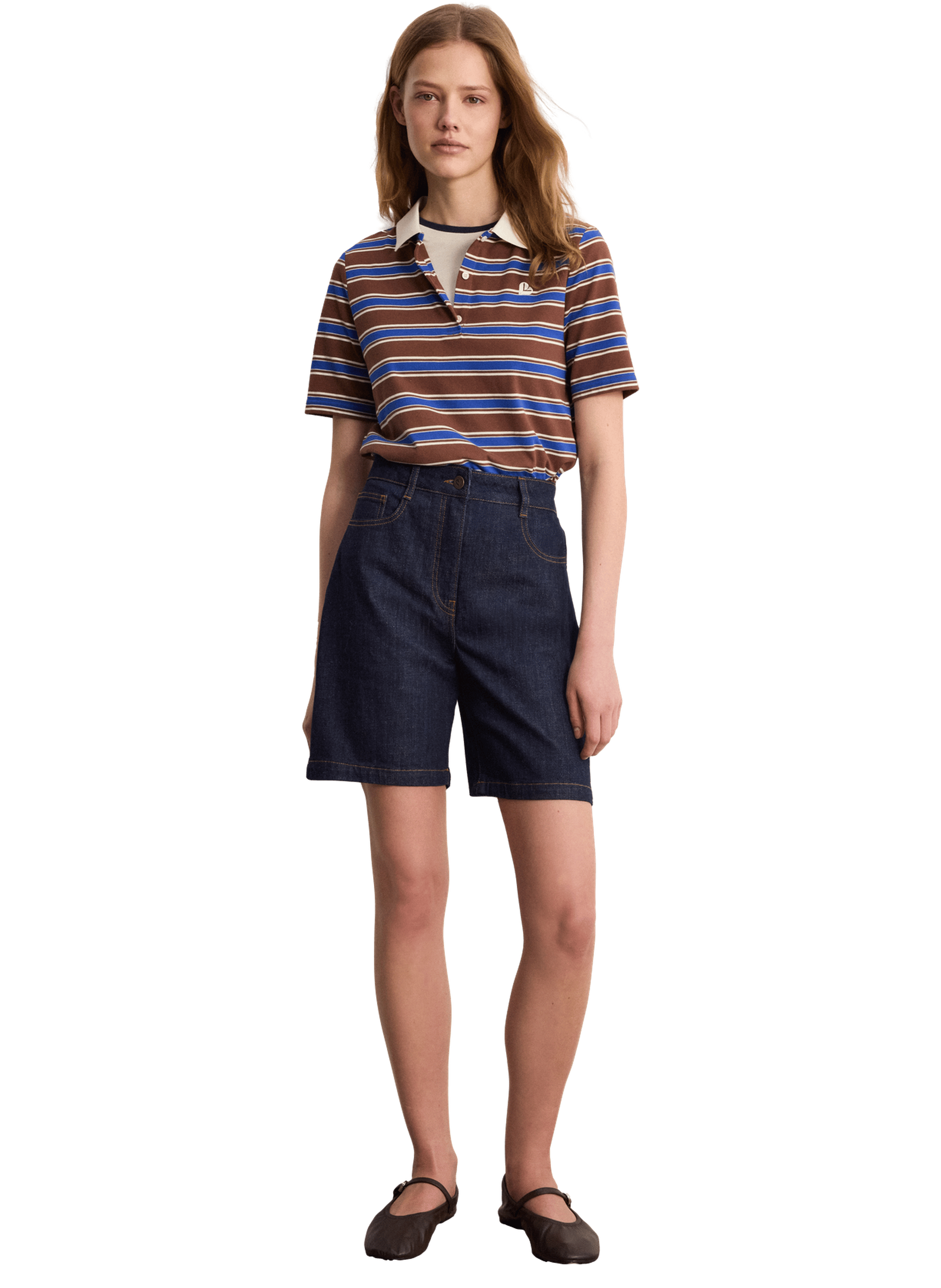 Bermuda en denim brut - bayaia Bleu