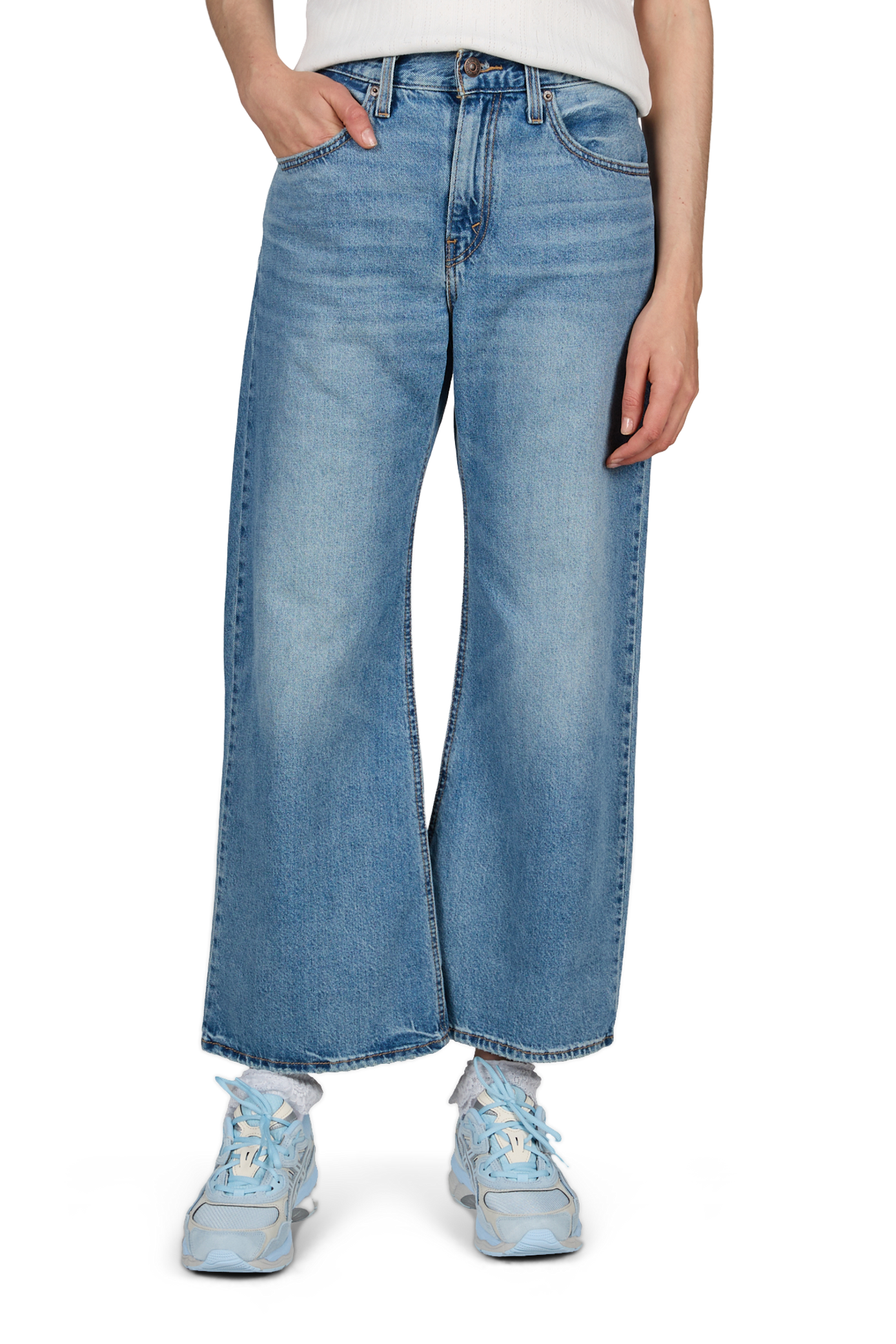 Wide cotton jeans LEVI'S Blue