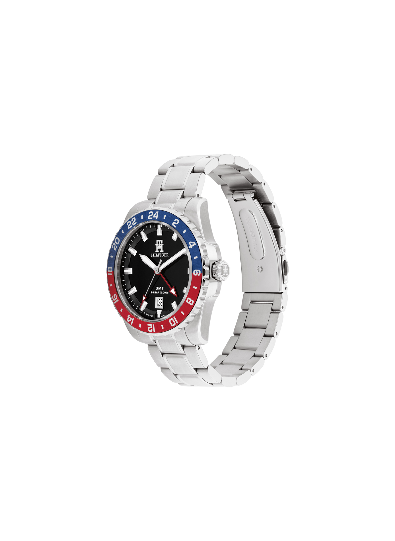 Montre quartz TH85 GMT en acier inoxydable TOMMY HILFIGER MONTRES Noir