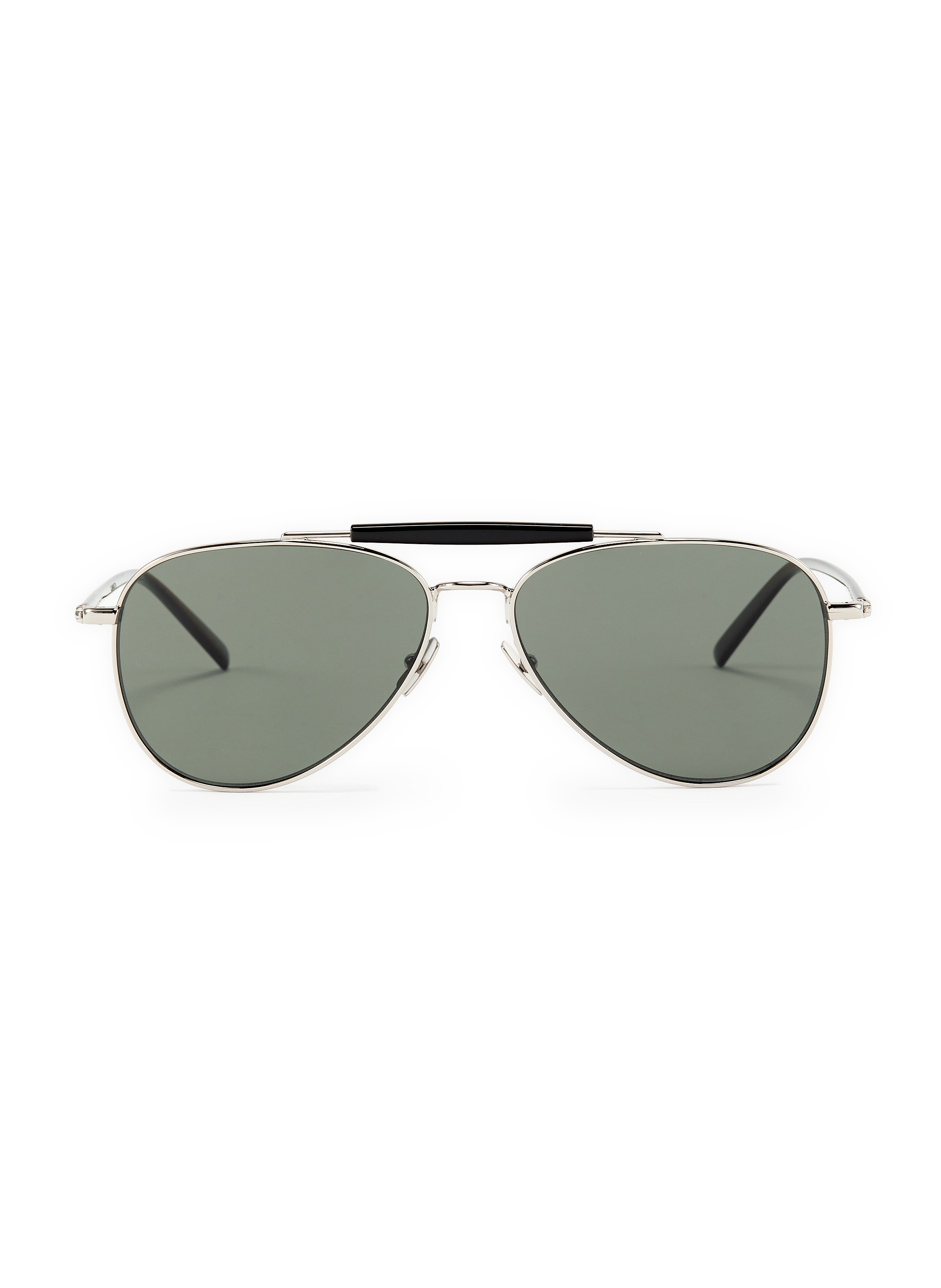 Metallic aviator sunglasses SAINT LAURENT Silver
