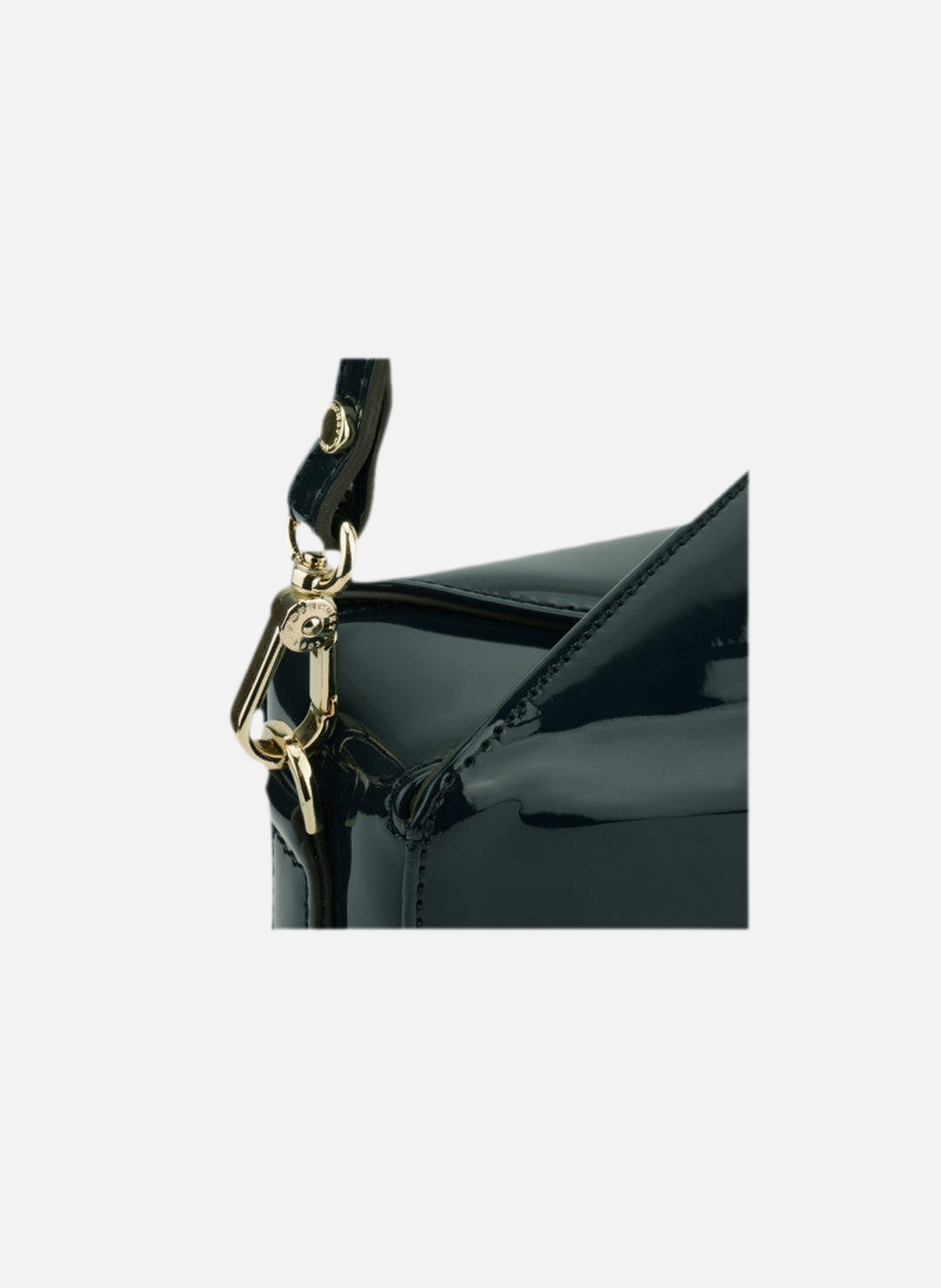 Cassetta vernis | sac porté épaule en cuir de vachette POURCHET Kaki