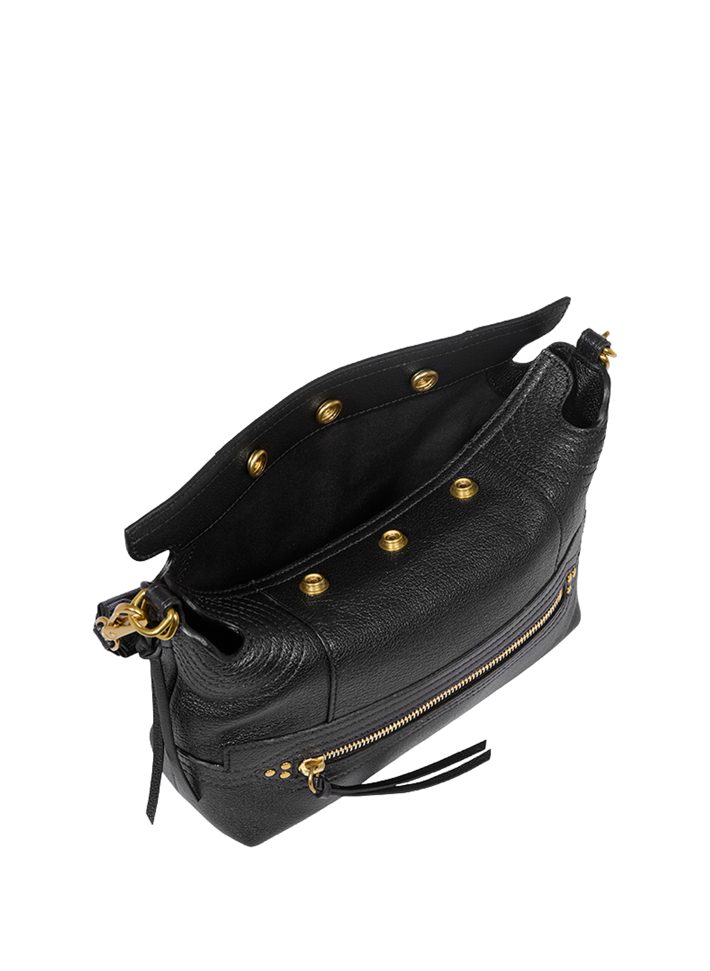 Sac Lucky Hobo Small en cuir de buffle JÉRÔME DREYFUSS Noir