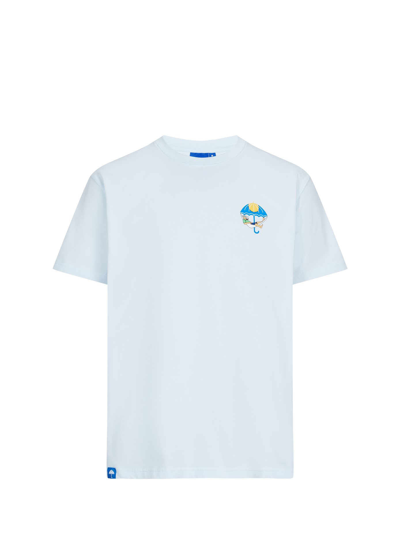 Round neck screen-printed t-shirt HELAS CAPS Blue