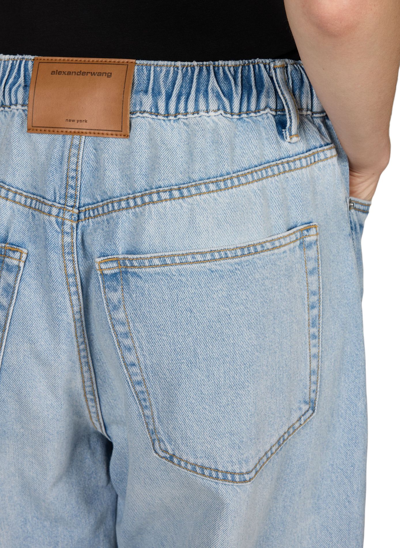 Wide cotton jeans ALEXANDER WANG Blue